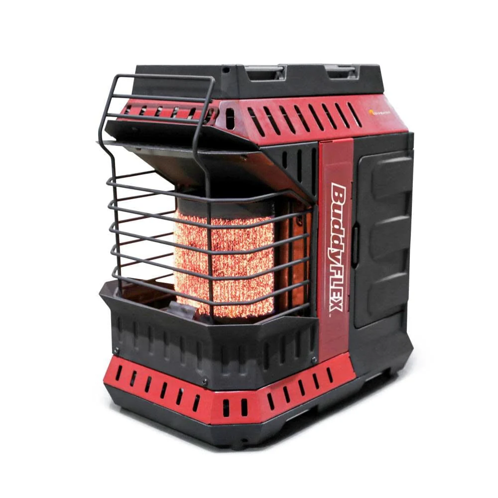 Mr Heater Indoor Safe Portable Radiant Buddy FLEX Space Heater, Red, 11,000 BTU, Omni-Directional Burner, Quick Connect Port, A600100 - Image 2