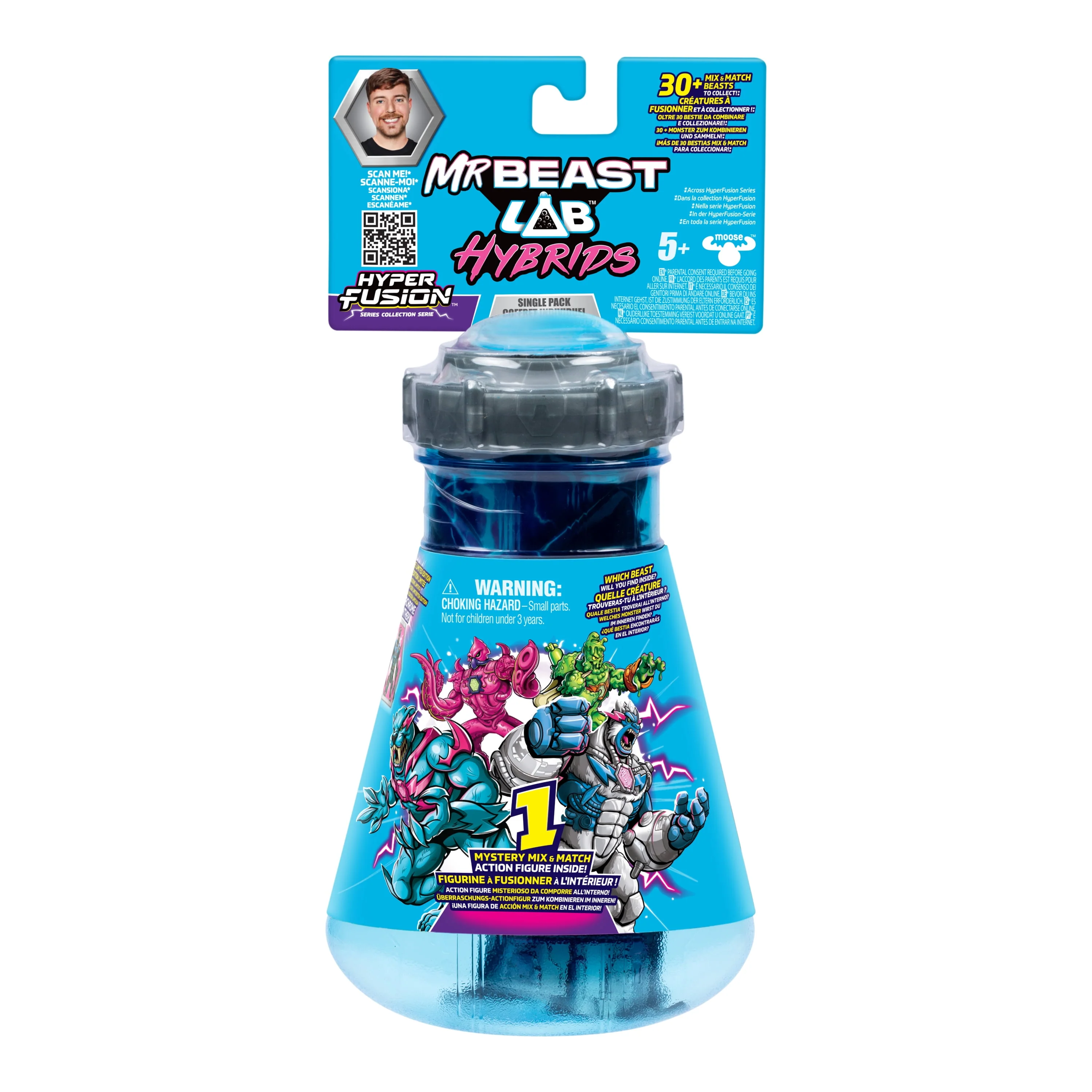 MrBeast Lab Hybrids Hyper Fusion Series 4 Inch Articulated Action Figure, Multicolor, 1 Pack, 24902 - Image 3