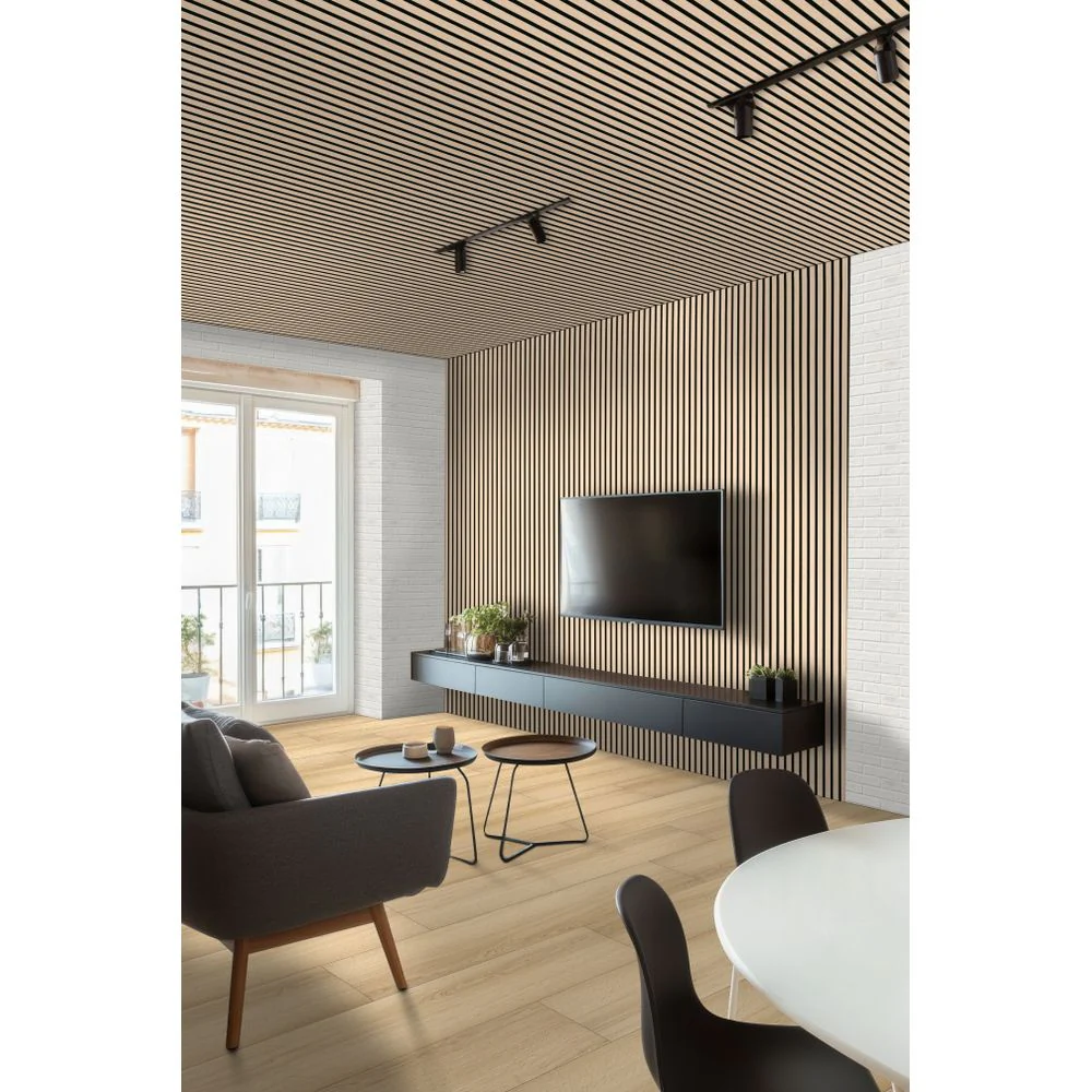 MSI Acoustic Wood Slat Wall Panel, Blonde Woodgrain Finish, 9.5 in x 94.5 in, Pack of 4