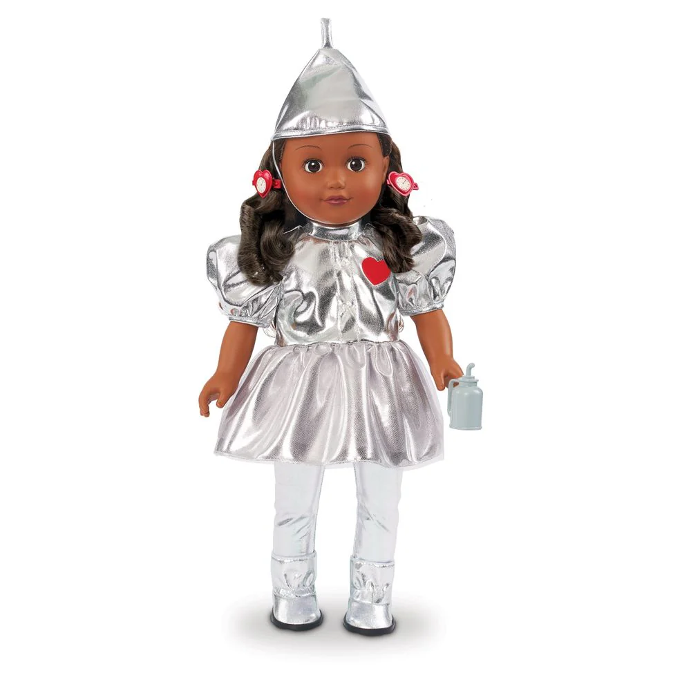 My Life As Wizard of Oz Tin Man Posable 18-Inch Doll, Light Brunette Hair, Brown Eyes, Oil Can and Heart Barrettes Accessories - Image 4