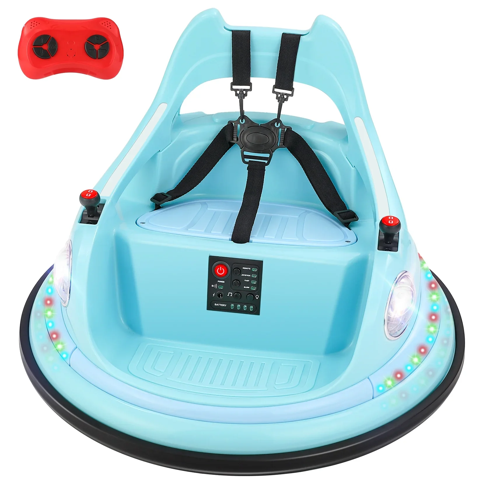 Neche WJL010LA-LB 12V Bumper Car with Remote, Light Blue - Image 5