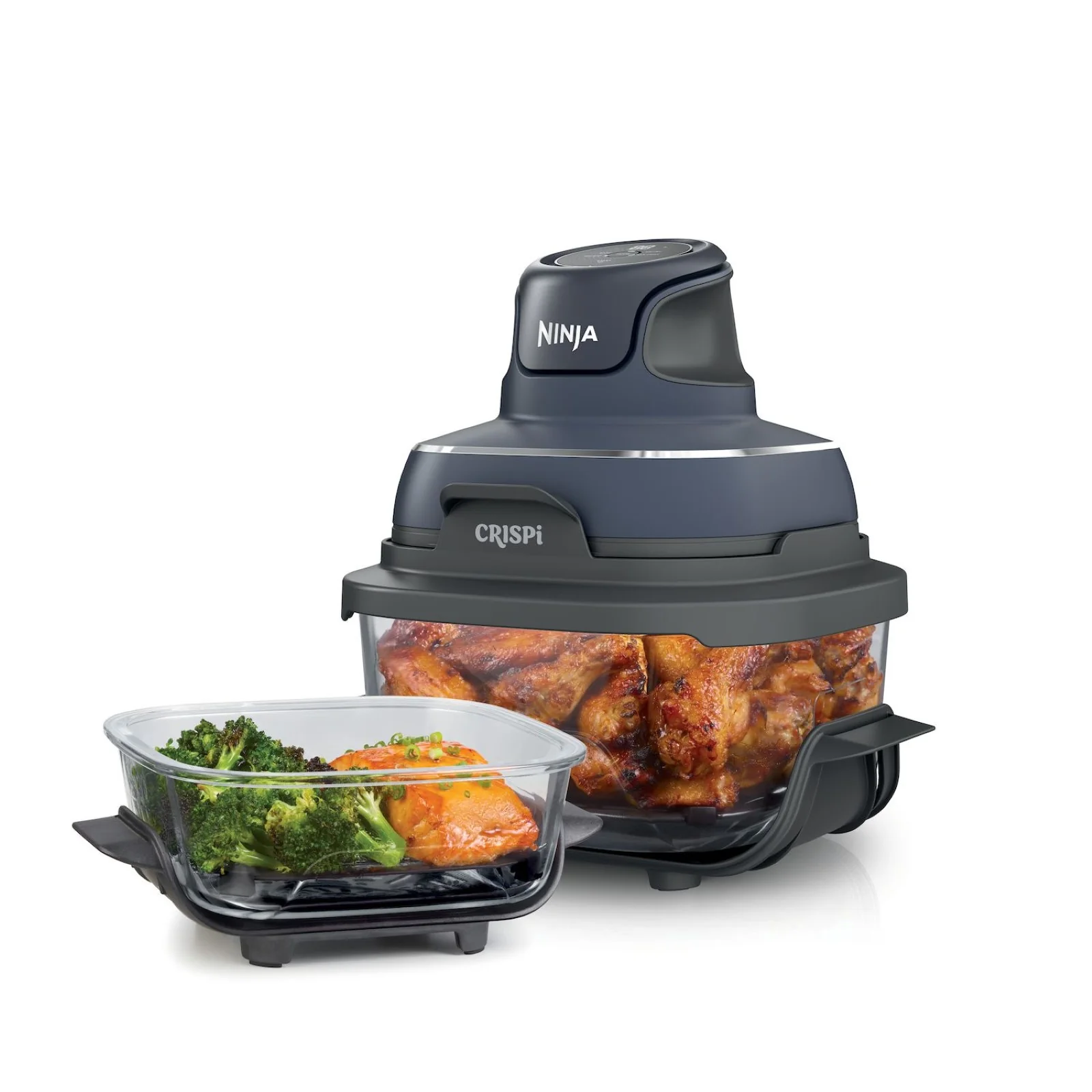 Ninja FN101GY Crispi Portable Glass Air Fryer Cooking System, 4 Qt, 1500W, Grey - Image 3