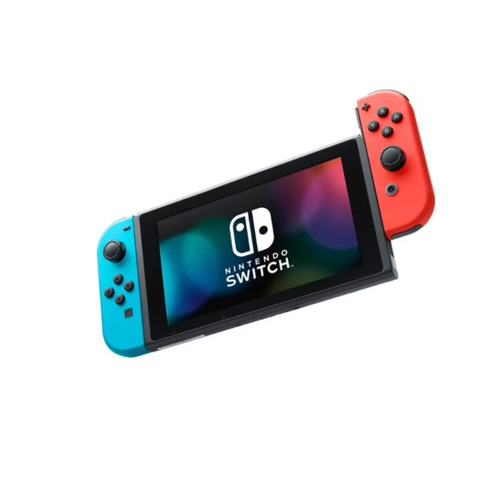 Nintendo HADSKABAH Switch with Neon Blue and Neon Red JoyCon