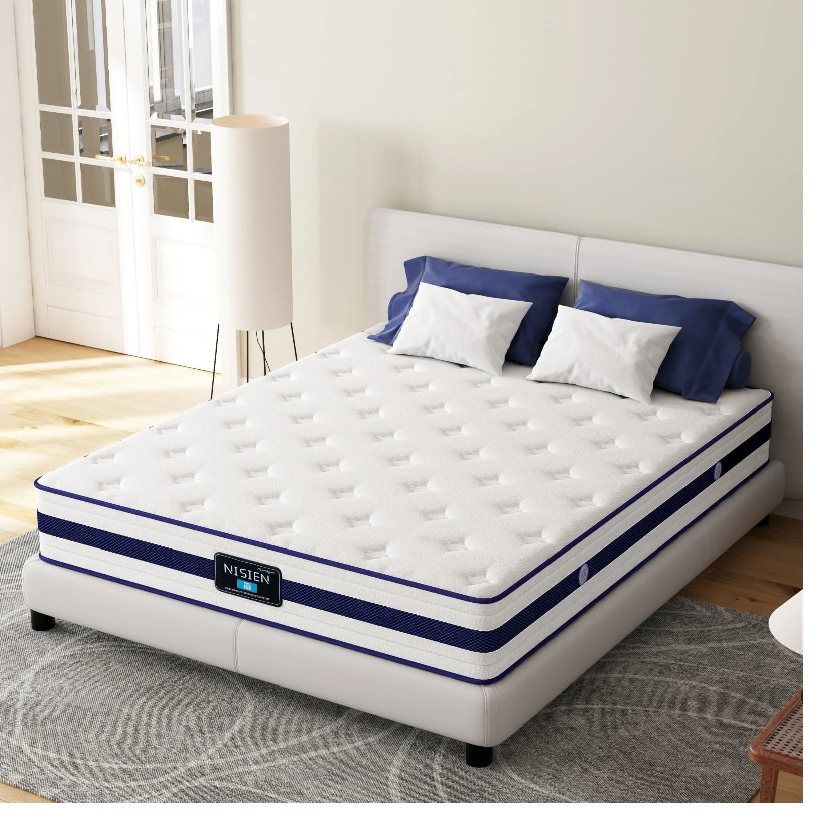 Nisien NISIEN005 10 Inch Hybrid Mattress in a Box, Twin, 39" X 75'' X 10"
