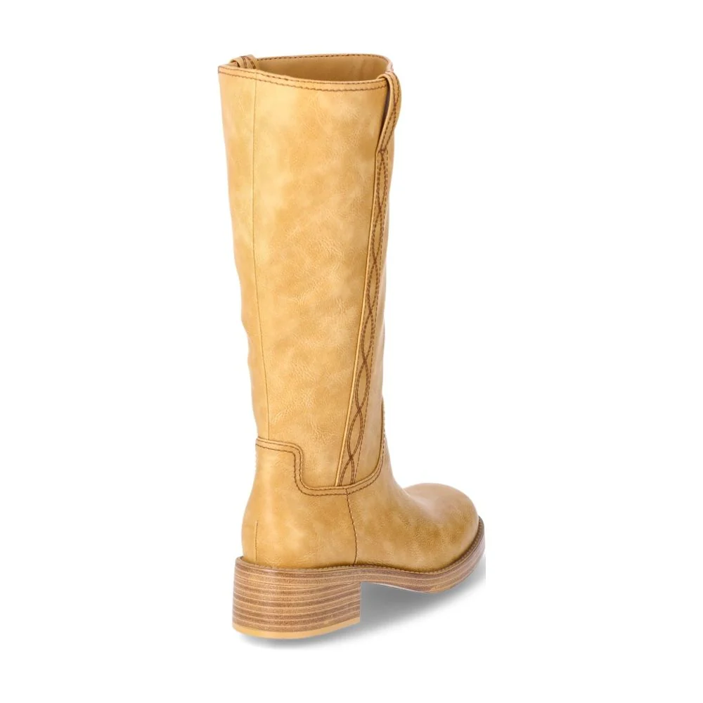 No Boundaries Women's Tall Riding Boot, Honey, 9M - Image 7