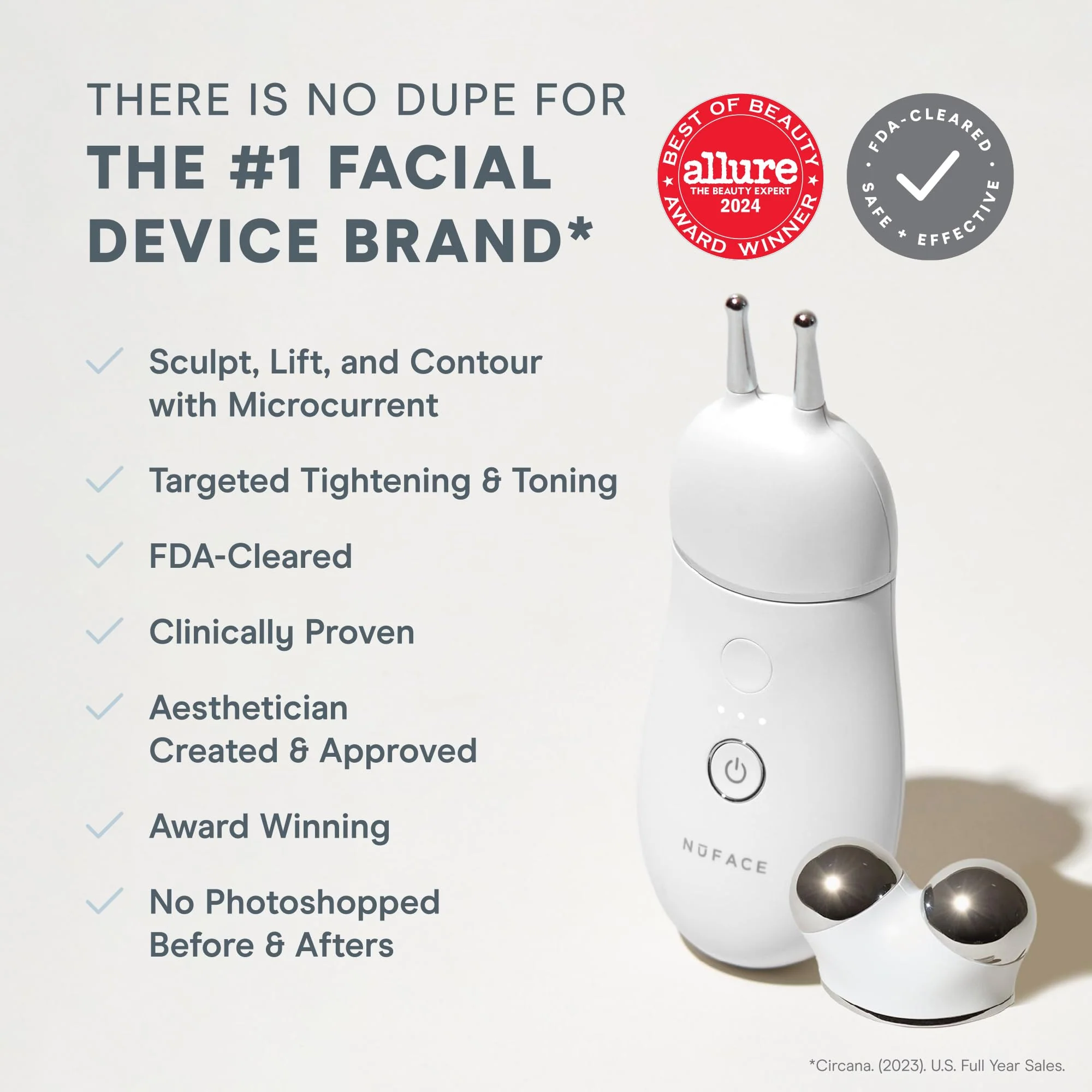 NuFACE Trinity Starter Kit Microcurrent Facial Device with Gel Activator, Silk Crme, Brush, Portable Handheld Design - Image 3