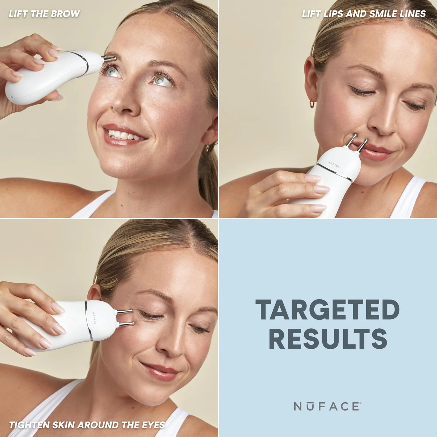 NuFACE Trinity Starter Kit Microcurrent Facial Device with Gel Activator, Silk Crme, Brush, Portable Handheld Design - Image 7