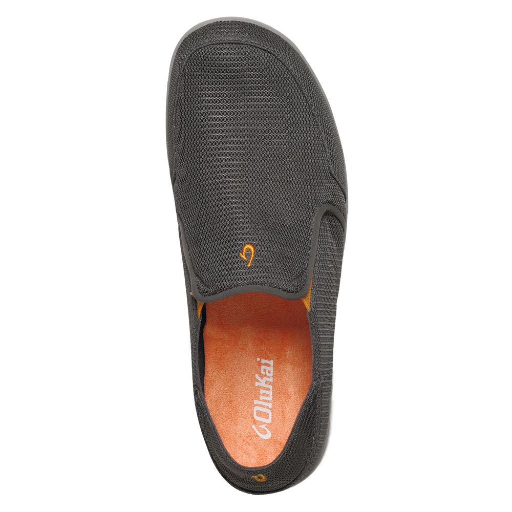 OluKai 10188 Nohea Mesh Slip-On Shoes for Men - Dark Shadow/Dark Shadow - 11M - Image 6