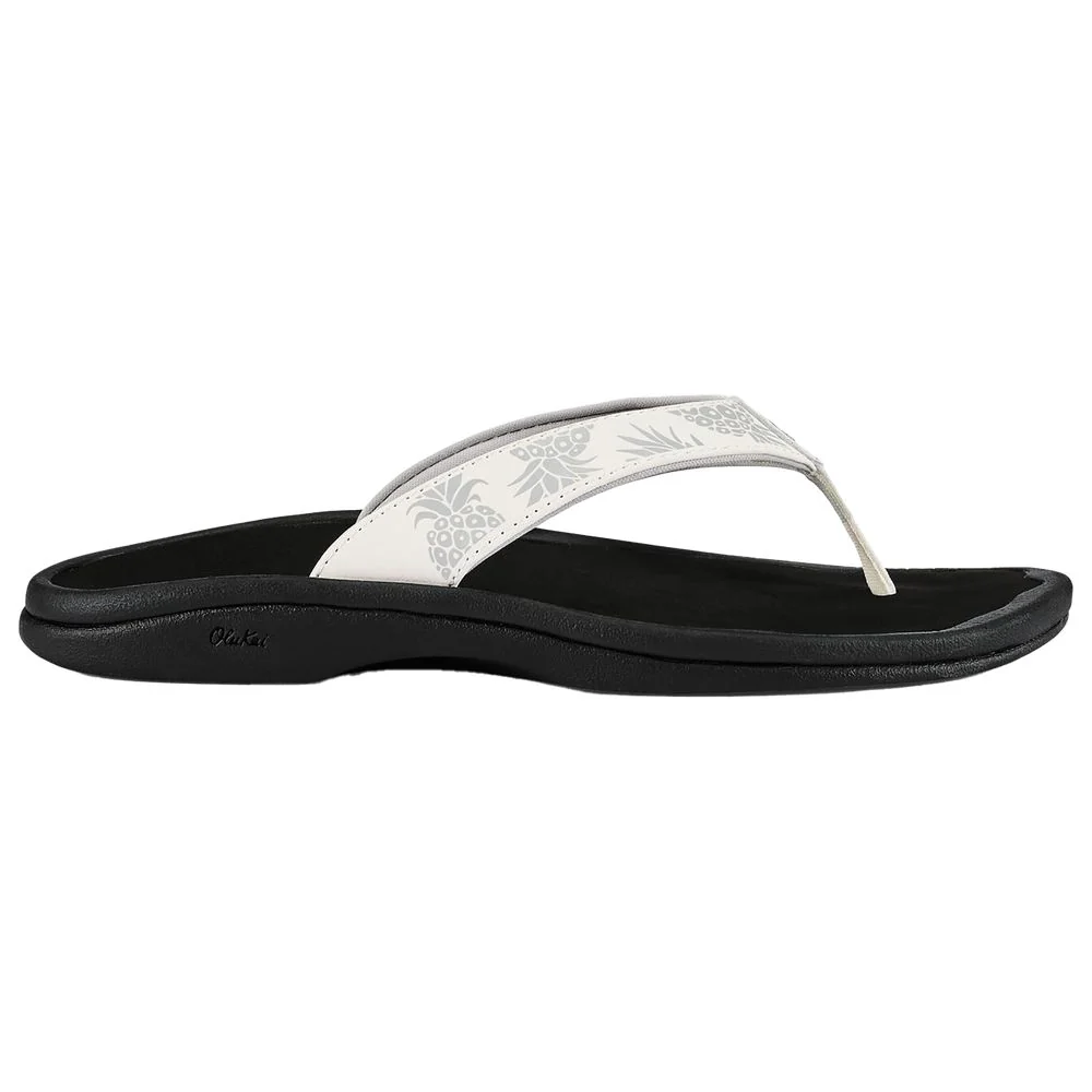 OluKai Ohana Thong Sandals for Ladies - Bright White/Hua - 11M