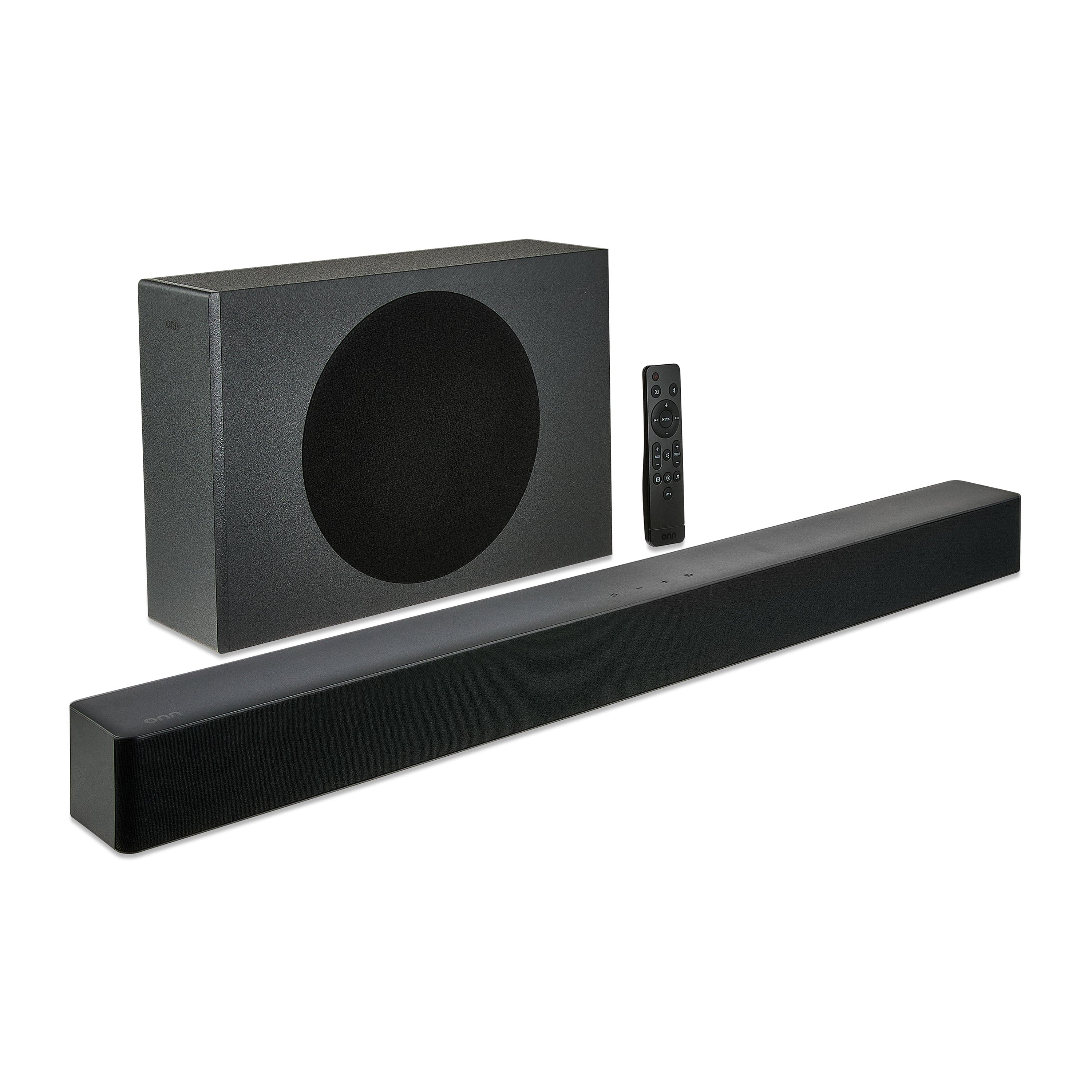 onn Bluetooth 2.1 Channel Soundbar System with Dolby Atmos, 36 Inch, Black - Image 3