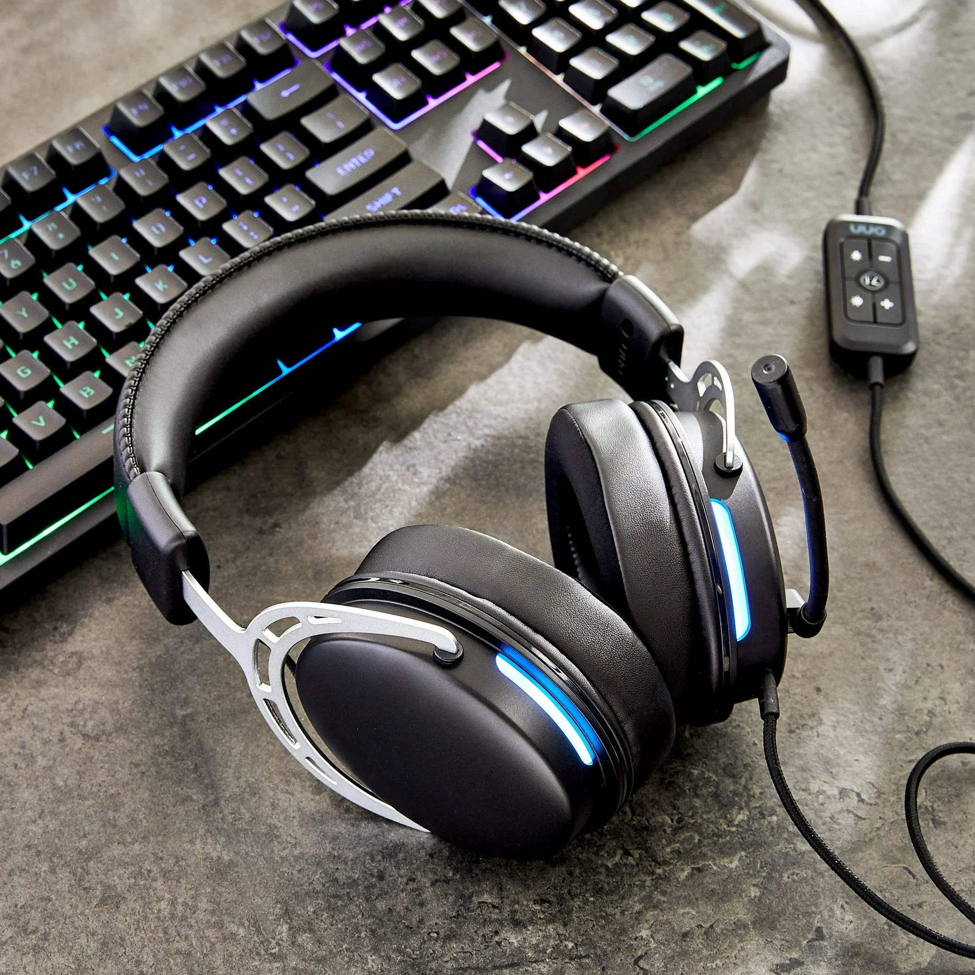 onn HZ-WD-GX Gaming Headset with 7.1 Virtual Surround Sound, Black - Image 3