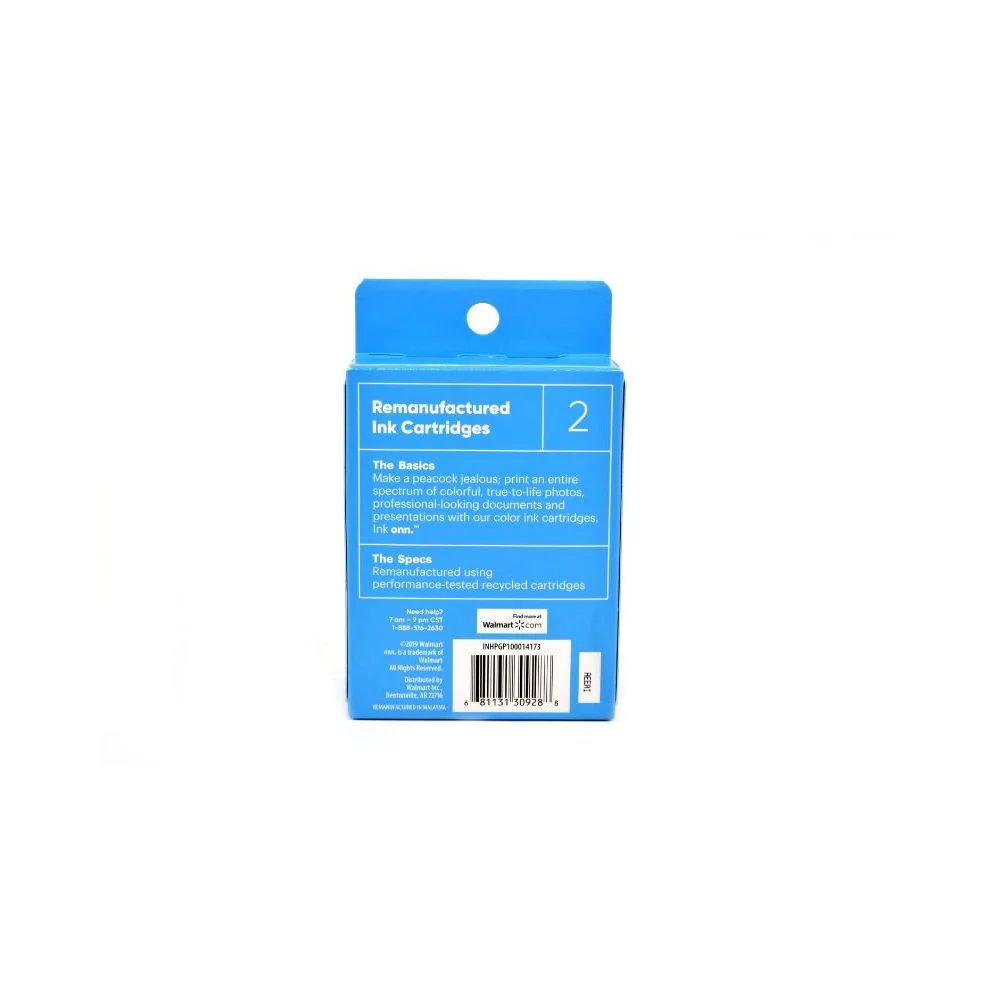ONN INHPCL100014173 HP 64 Black and 64 Tri-Color Remanufactured Ink, 2 Cartridges - Image 2