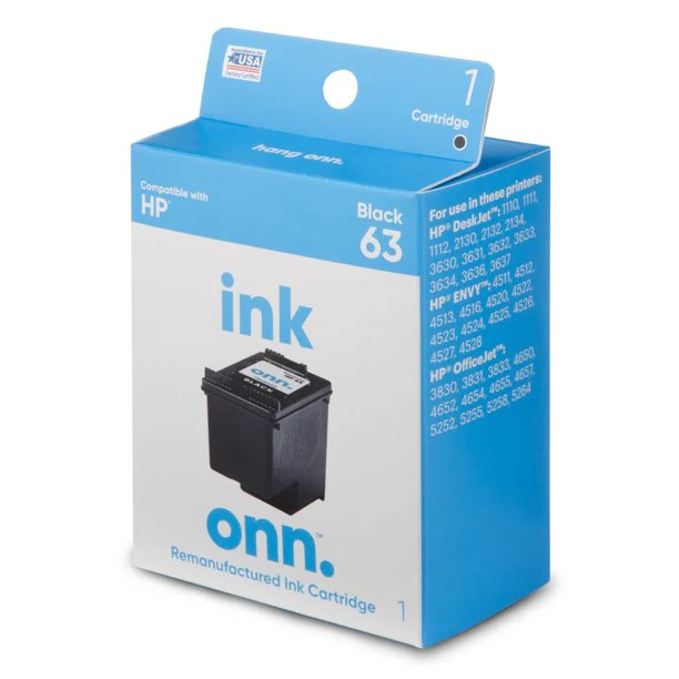 Onn. INHPCL100014176 HP 63 Black Remanufactured Ink Cartridge - Image 3