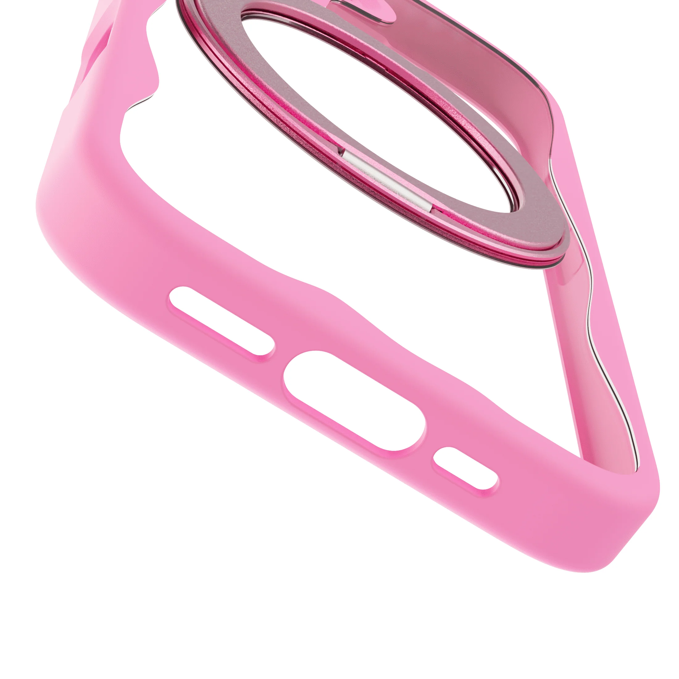 onn iPhone 17 Case with 360 Rotating Ring Kickstand, MagSafe Compatible, Pink - Image 7