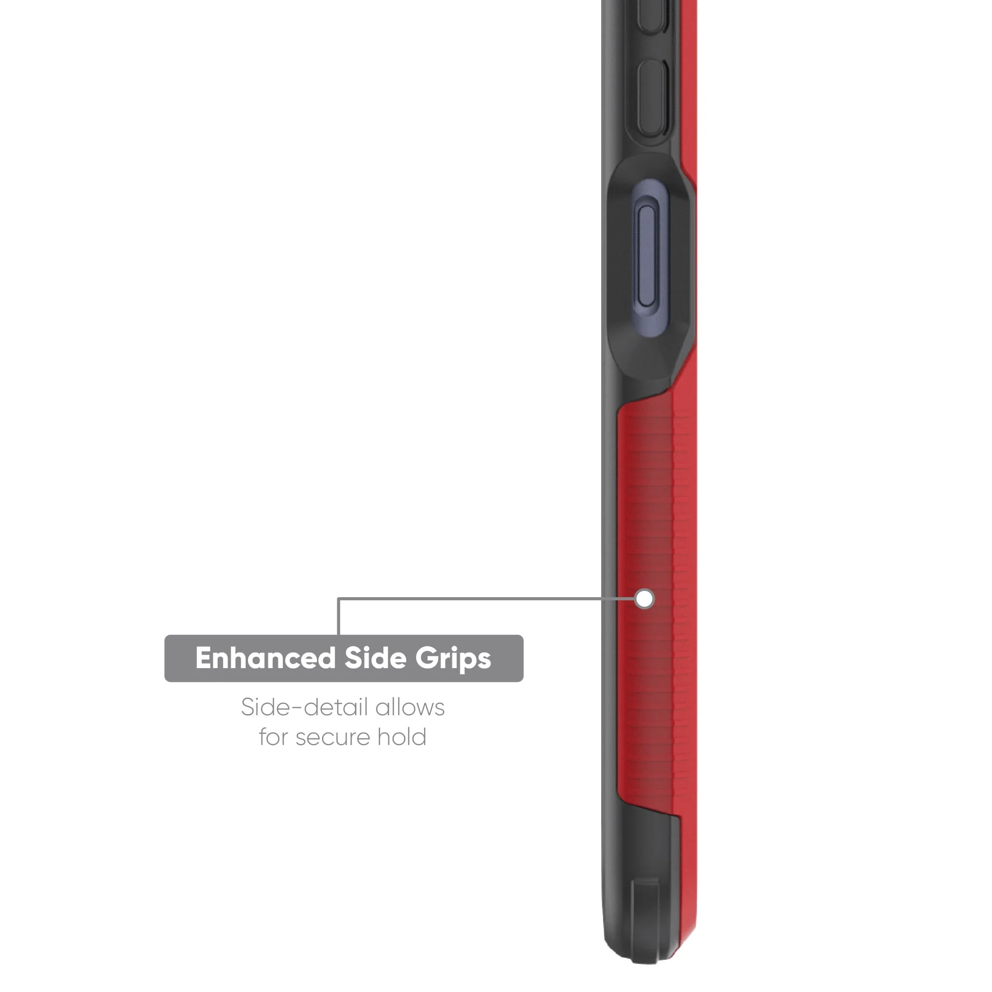 onn. WIARGY100142750 Slim Rugged Phone Case for Samsung Galaxy A25 5G, Red/Gray - Image 5