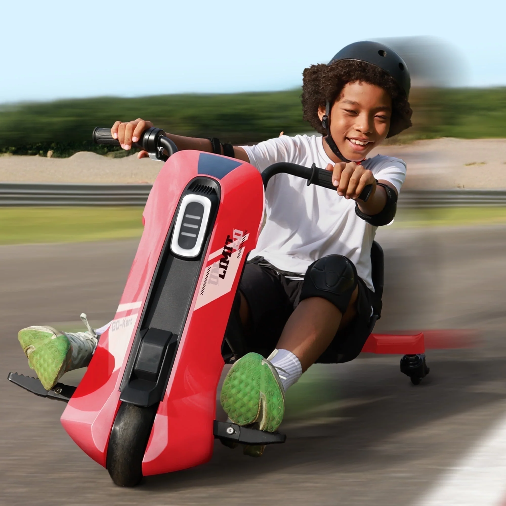 ORFELD MA05A100 24V Electric Kids Go Kart for Ages 6+, Red