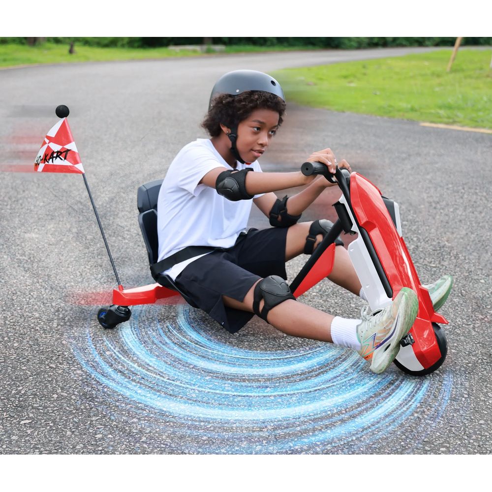 ORFELD MA05A100 24V Electric Kids Go Kart for Ages 6+, Red - Image 3