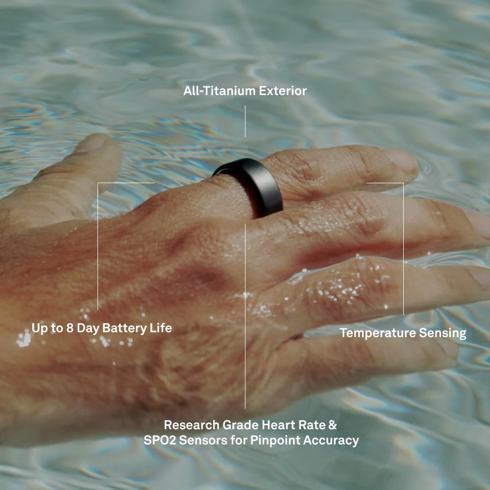 Oura Ring 4 Smart Wearable Ring, Rose Gold, Size 6, All-Titanium, Sleep and Fitness Tracker, 8-Day Battery Life, JZ90-54219-06 - Image 9