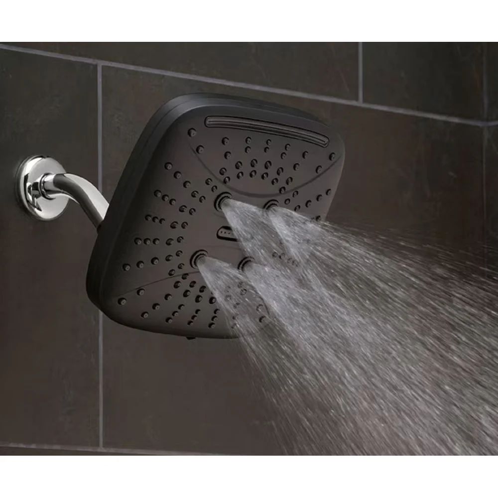 Oxygenics Transpire 5-Setting Rain Shower Head, Matte Black - Image 3