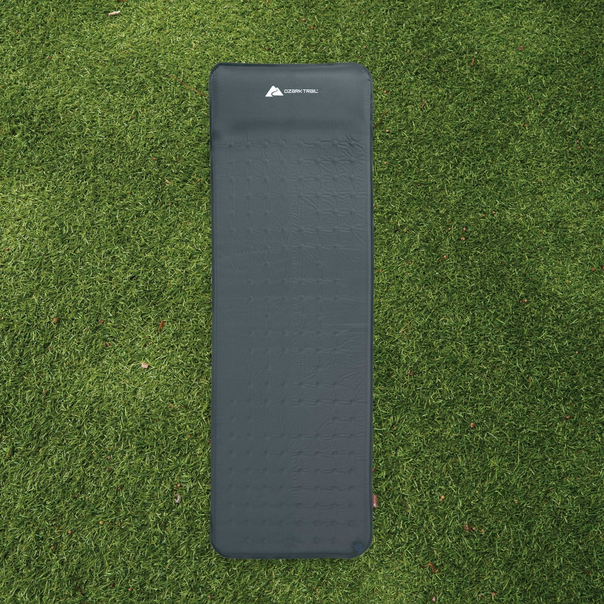 Ozark Trail 30933 Self-Inflating Camp Pad with Pillow - 78" L x 25" W x 2" H Grey - Image 2