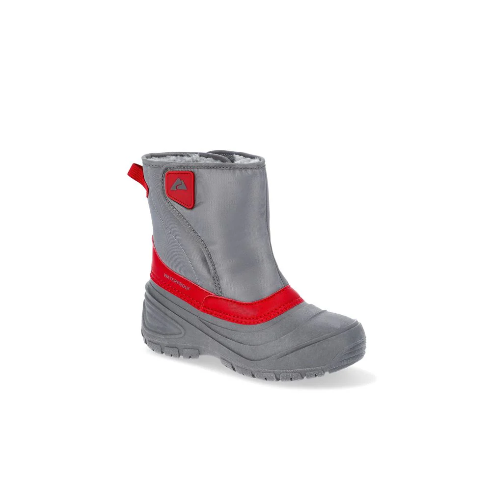 Ozark Trail BYOT45BA005E Kids Waterproof Shell Winter Boots, Size: 9, Grey Red