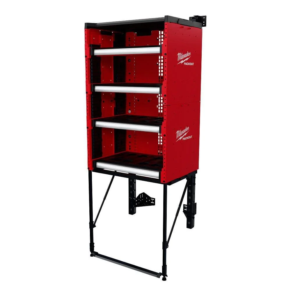 Milwaukee 48-21-8070 PACKOUT Modular Storage System Rack Kit w/ Sliding Drawers - Image 3