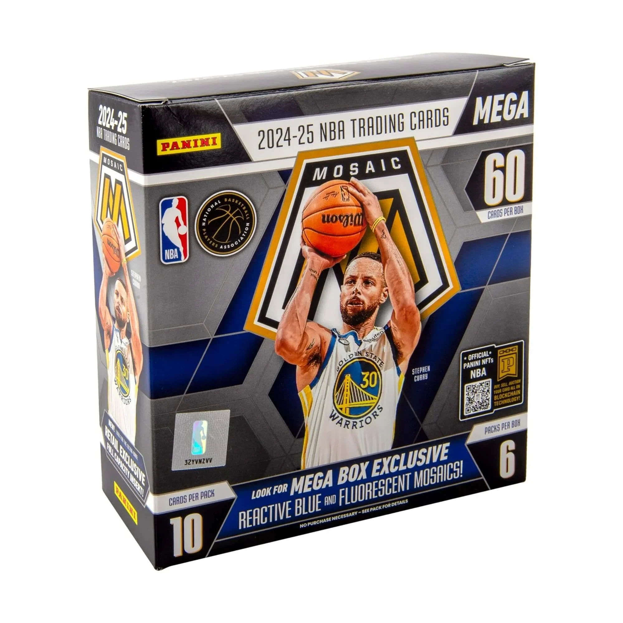 Panini Mosaic 2024-25 NBA Basketball Trading Cards Mega Box, 6 Packs, 10 Cards per Pack, Exclusive Reactive Parallels - Image 3