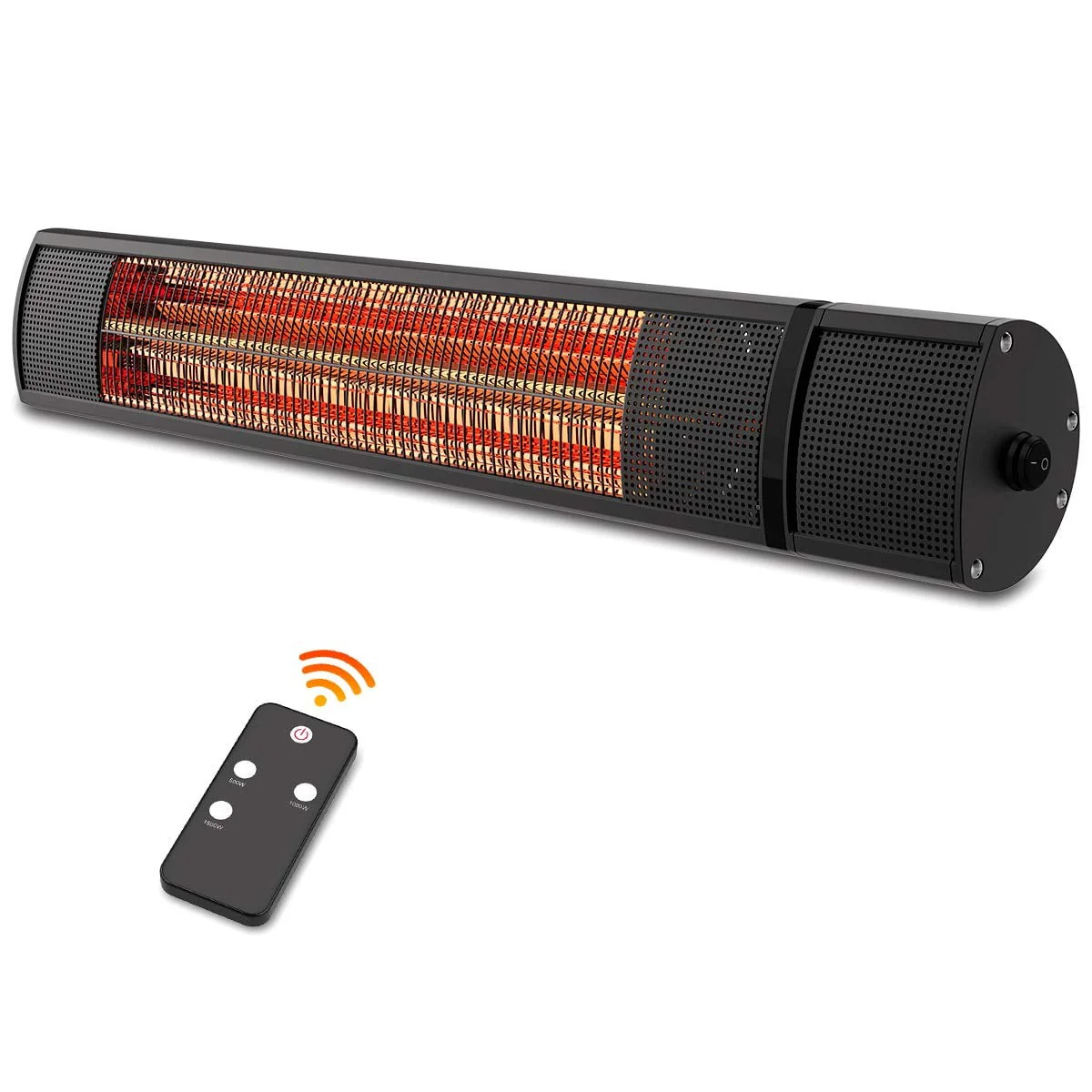 PATIOBOSS E0041-TW15R Electric Infrared Outdoor Heater for Patio Wall Mounted for Outside Garage Porch 1500W, Black - Image 3