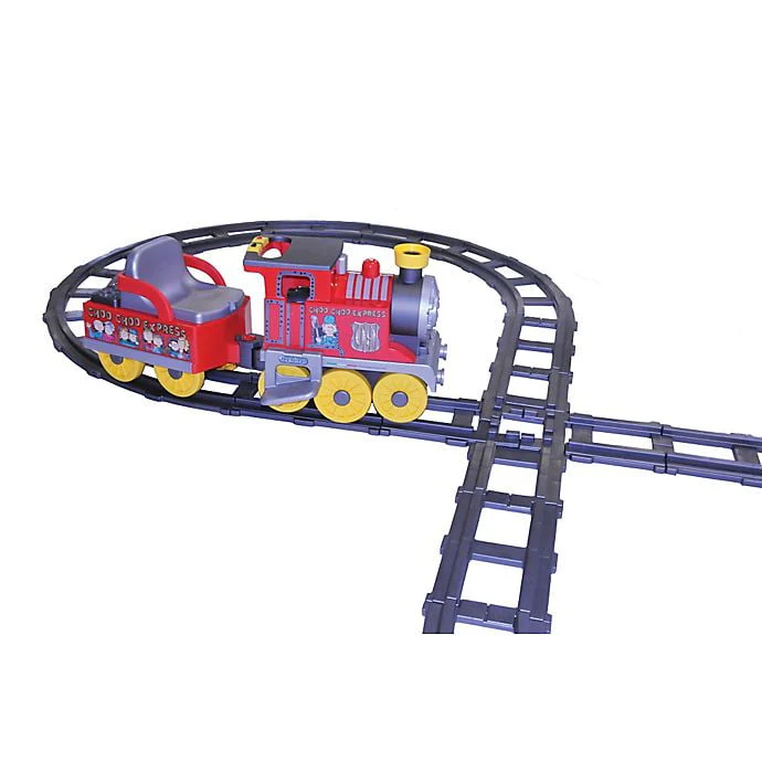 Peg Perego Figure 8 Conversion Train Track Set, 6 Curved Tracks, 4 Straight Tracks, 4-Piece Intersection, Compatible with Choo Choo Express, Gray, IAKB0504GP - Image 3