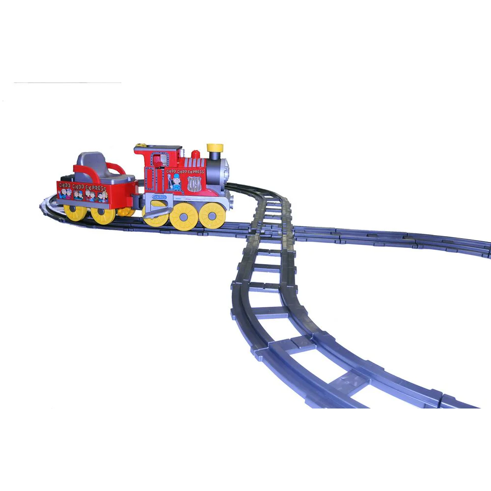 Peg Perego Figure 8 Conversion Train Track Set, 6 Curved Tracks, 4 Straight Tracks, 4-Piece Intersection, Compatible with Choo Choo Express, Gray, IAKB0504GP - Image 6