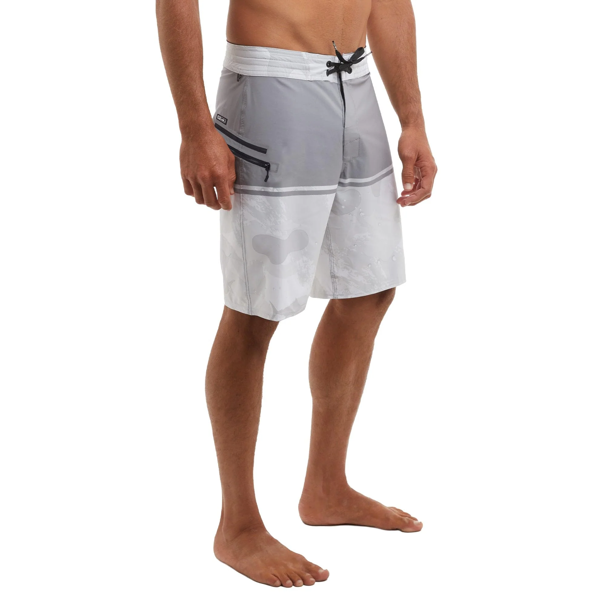 Pelagic Strike Board Shorts, Light Grey Brush Camo, Ultralight Quick-Dry Recycled Fabric, 4-Way Stretch, 19" Outseam, Size 36 - Image 5