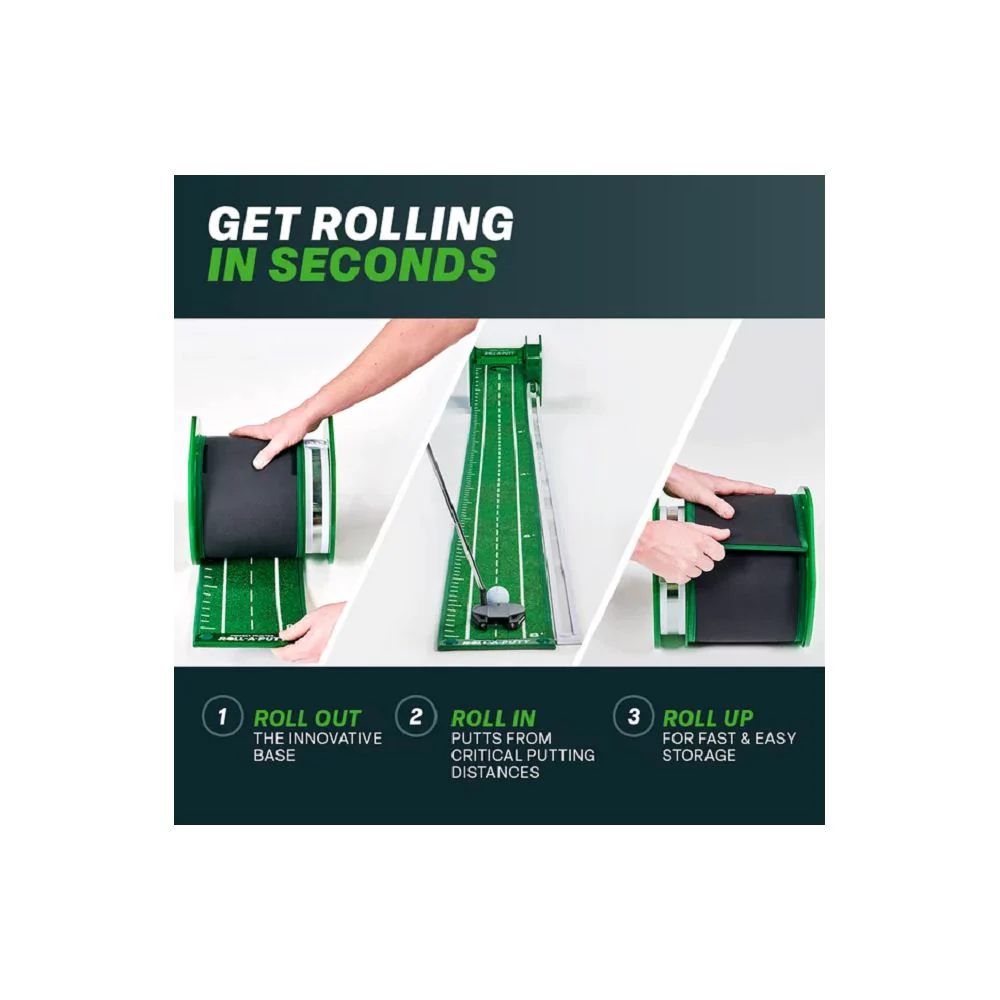 Perfect Practice PP-61563-1 Crystal Velvet Trueroll Technology 8 Feet Roll-a-Putt Mat - Image 5