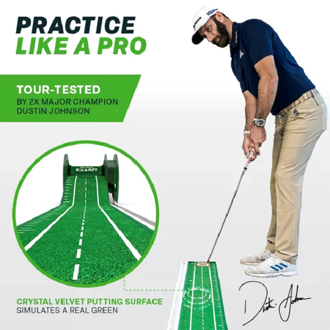Perfect Practice PP-61563-1 Crystal Velvet Trueroll Technology 8 Feet Roll-a-Putt Mat - Image 7