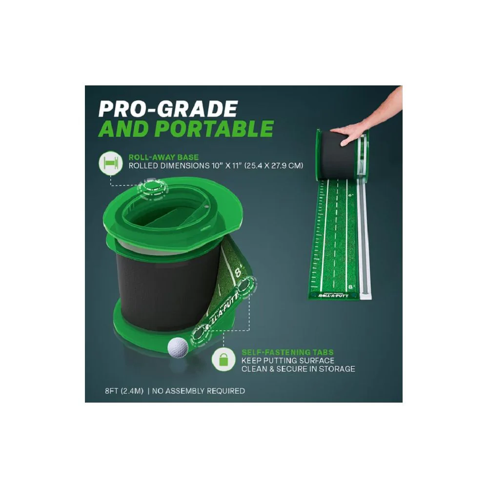 Perfect Practice PP-61563-1 Crystal Velvet Trueroll Technology 8 Feet Roll-a-Putt Mat - Image 8