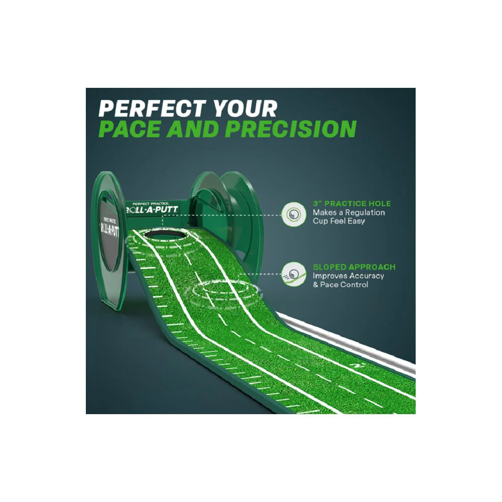 Perfect Practice PP-61563-1 Crystal Velvet Trueroll Technology 8 Feet Roll-a-Putt Mat - Image 9