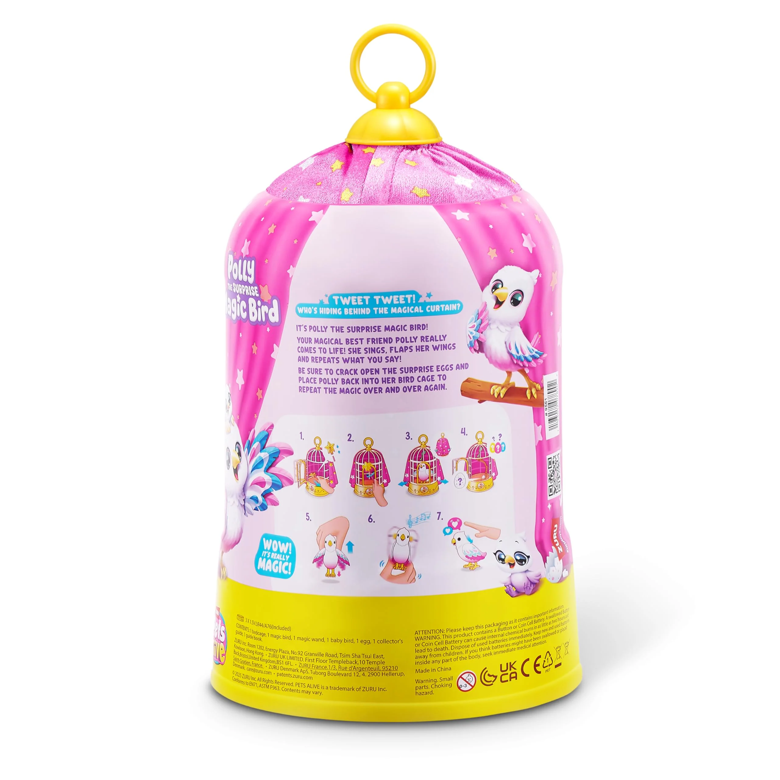 Pets Alive Polly the Magic Bird: Interactive Plastic Pet Toy by Zuru - Image 2