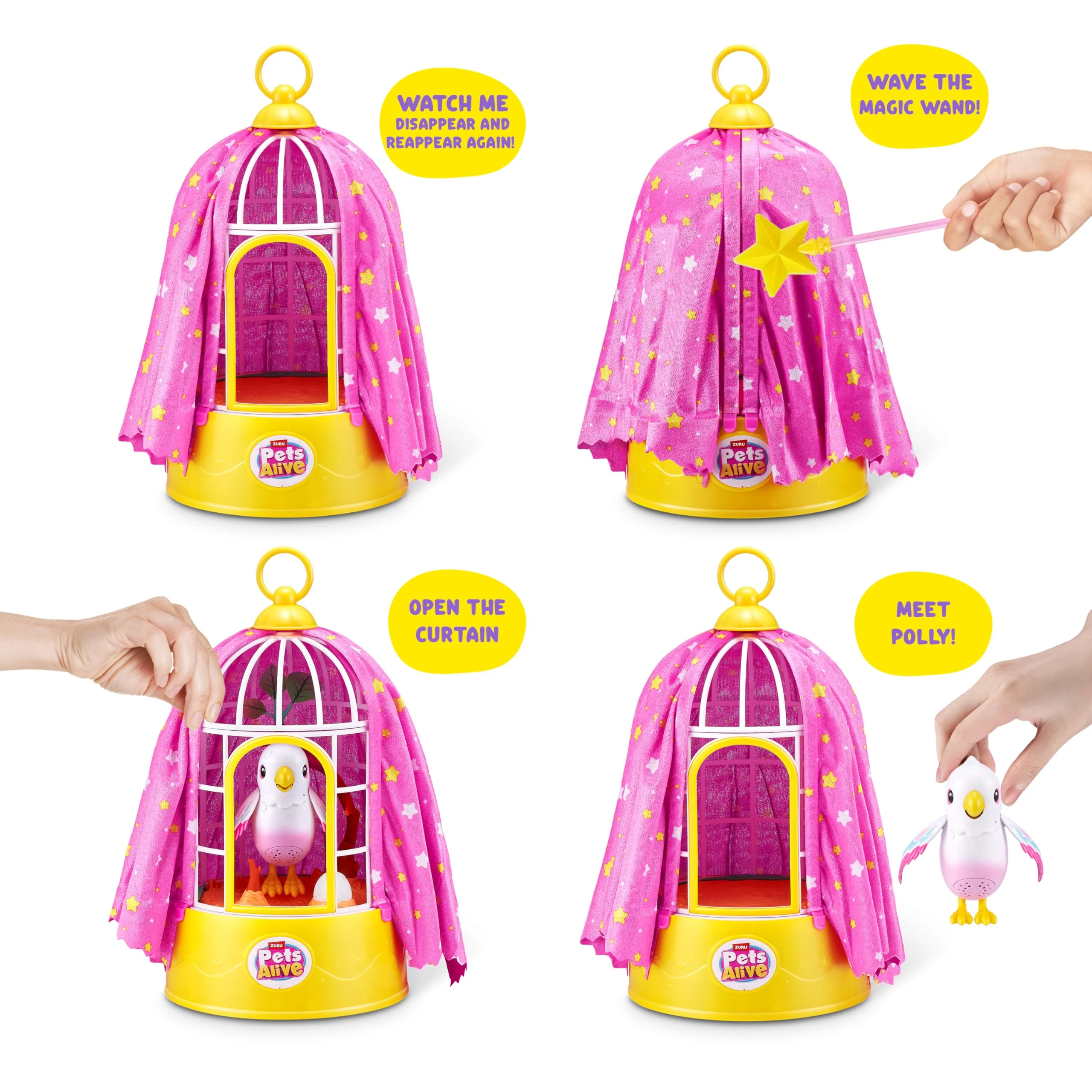 Pets Alive Polly the Magic Bird: Interactive Plastic Pet Toy by Zuru - Image 7