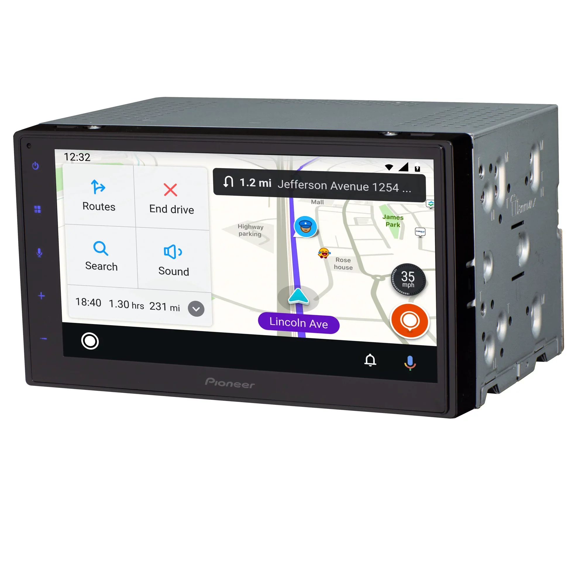 Pioneer DMH-160BT-II Car Stereo Head Unit, Double Din, 6.8" Touchscreen, CarPlay/Android Auto