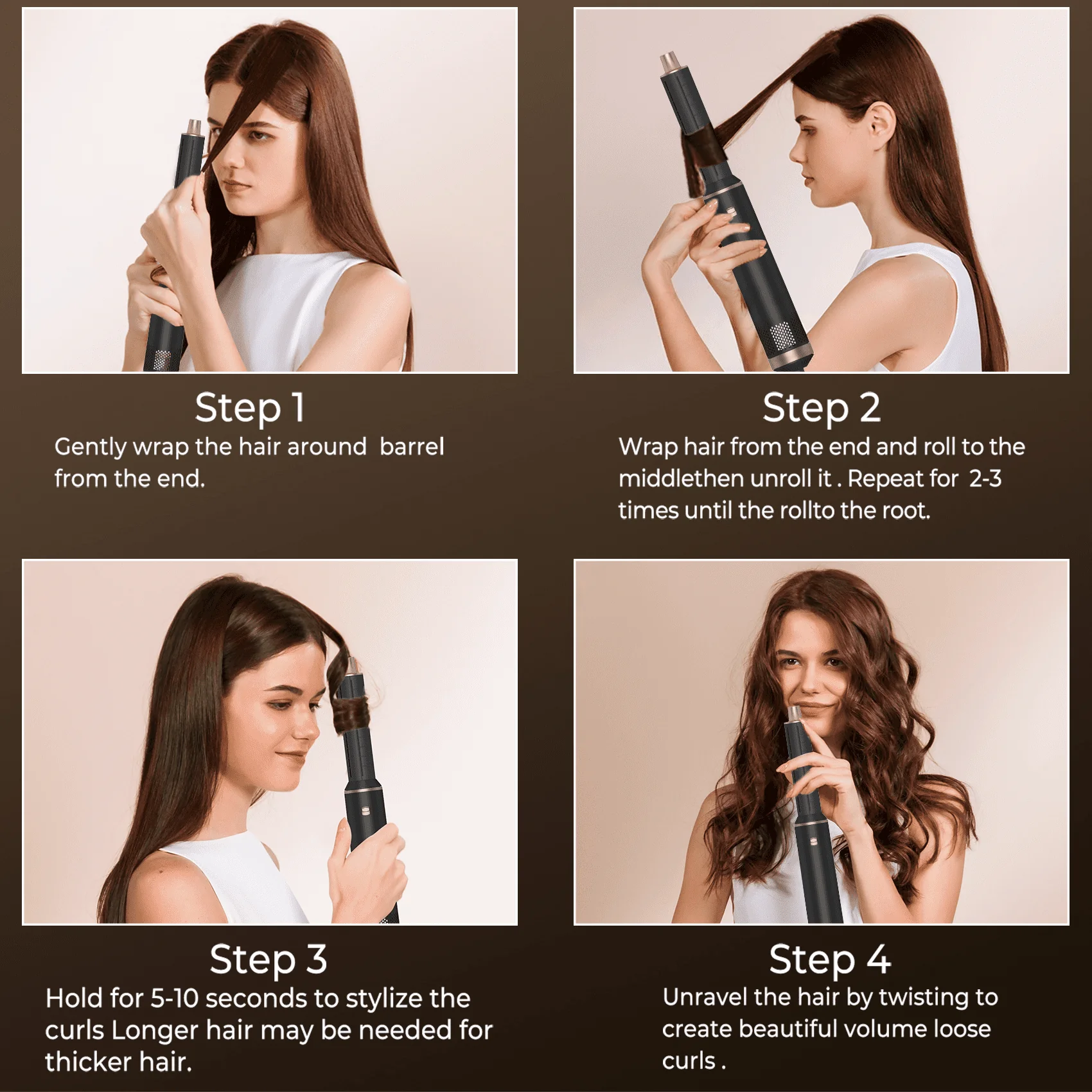 PKALQ 5 in 1 Hair Styling Tool Blow Dryer Brush with Air-Wrapping Technology, Negative Ion, Detachable Hot Air Brush - Image 6