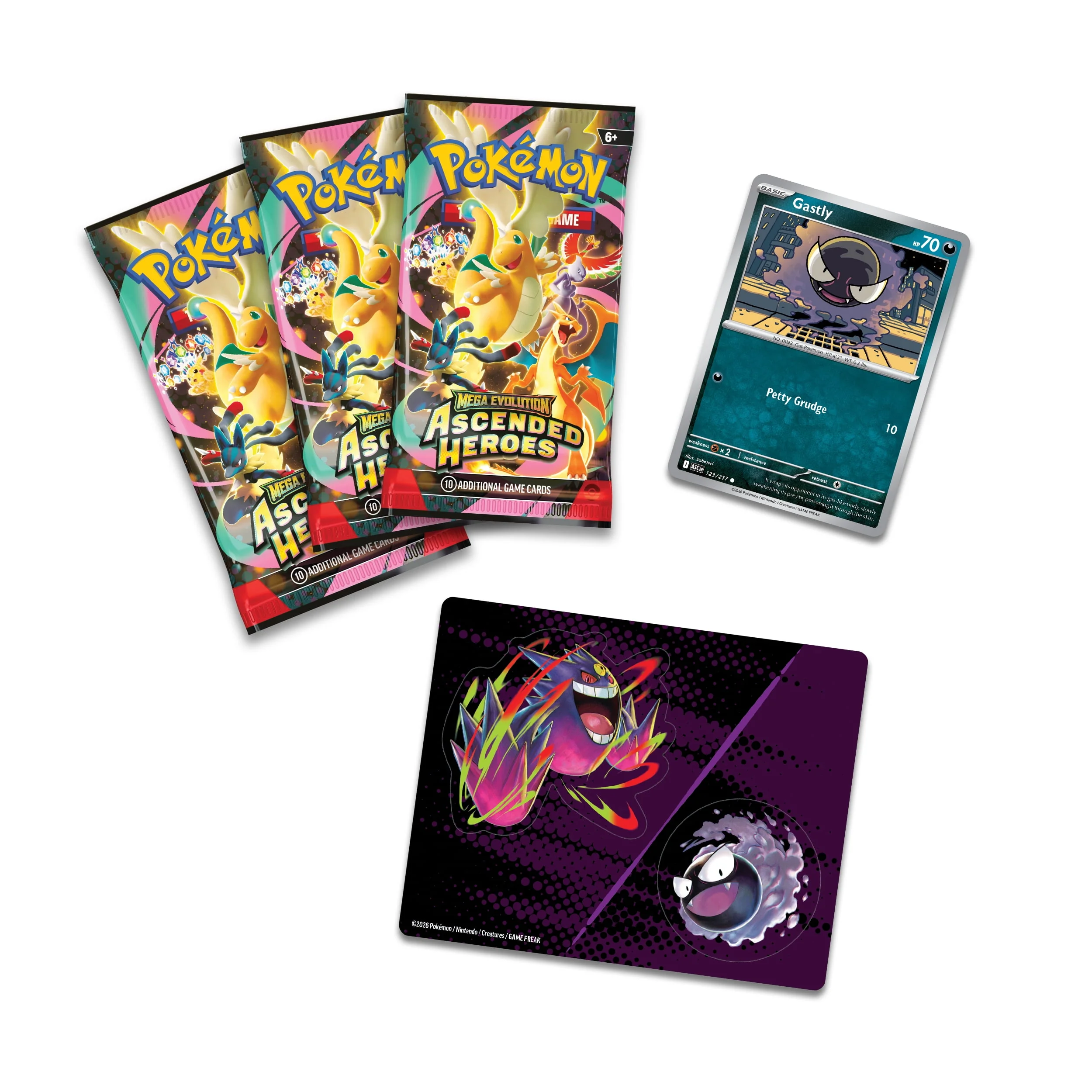 Pokemon Mega Evolution Ascended Heroes Tech Sticker Collection with Foil Promo Card, Tech Sticker Sheet, and 3 Booster Packs - Image 4
