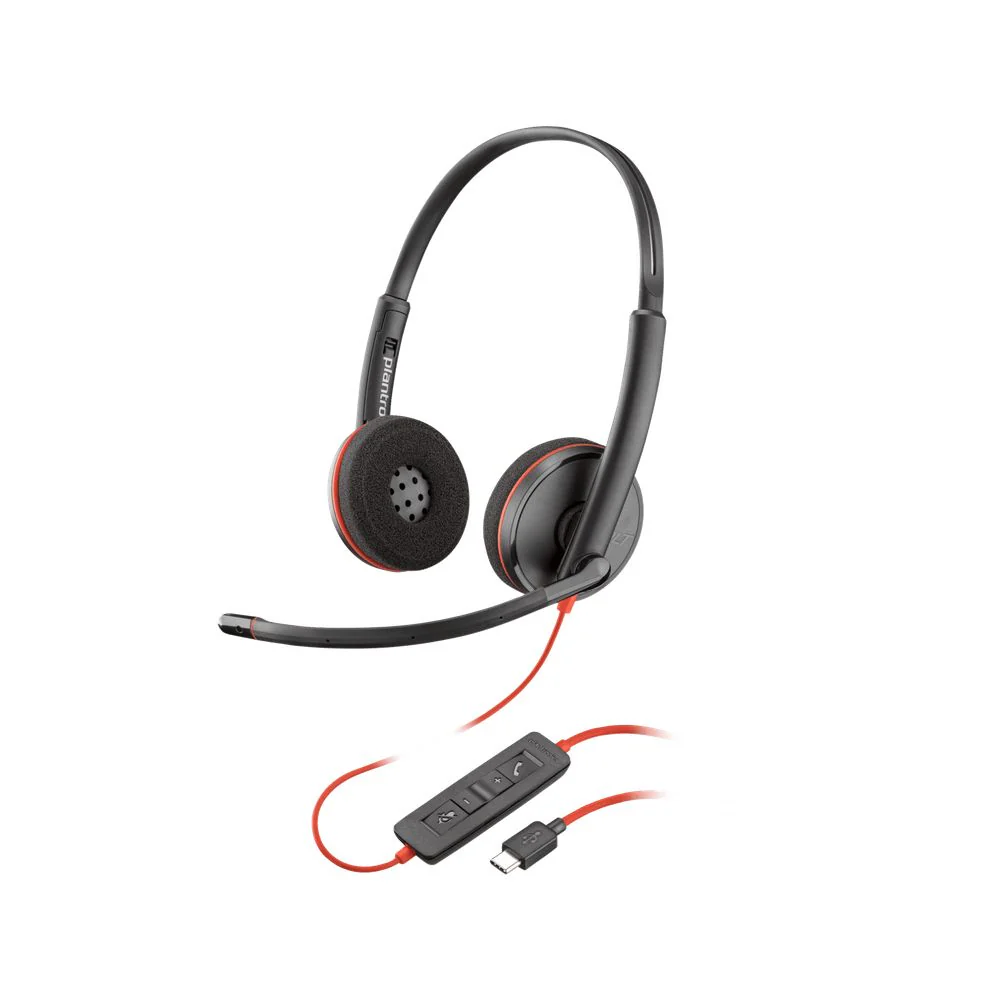Poly Blackwire 3220 USB-A Noise Cancelling On-Ear Computer Headset, Black, 93S87AA - Image 2