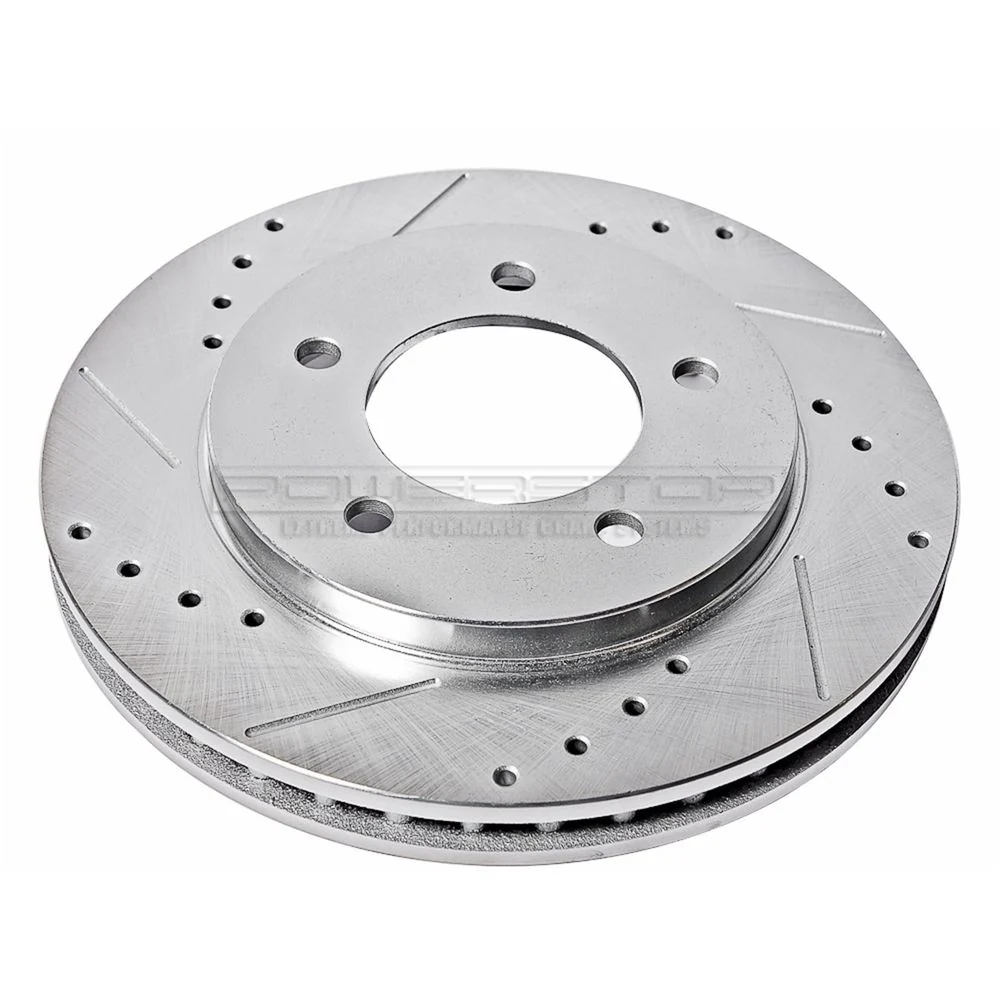 Power Stop AR8558XL Extreme Performance Drilled and Slotted Brake Rotor, Front Left, Zinc Finish - Image 2