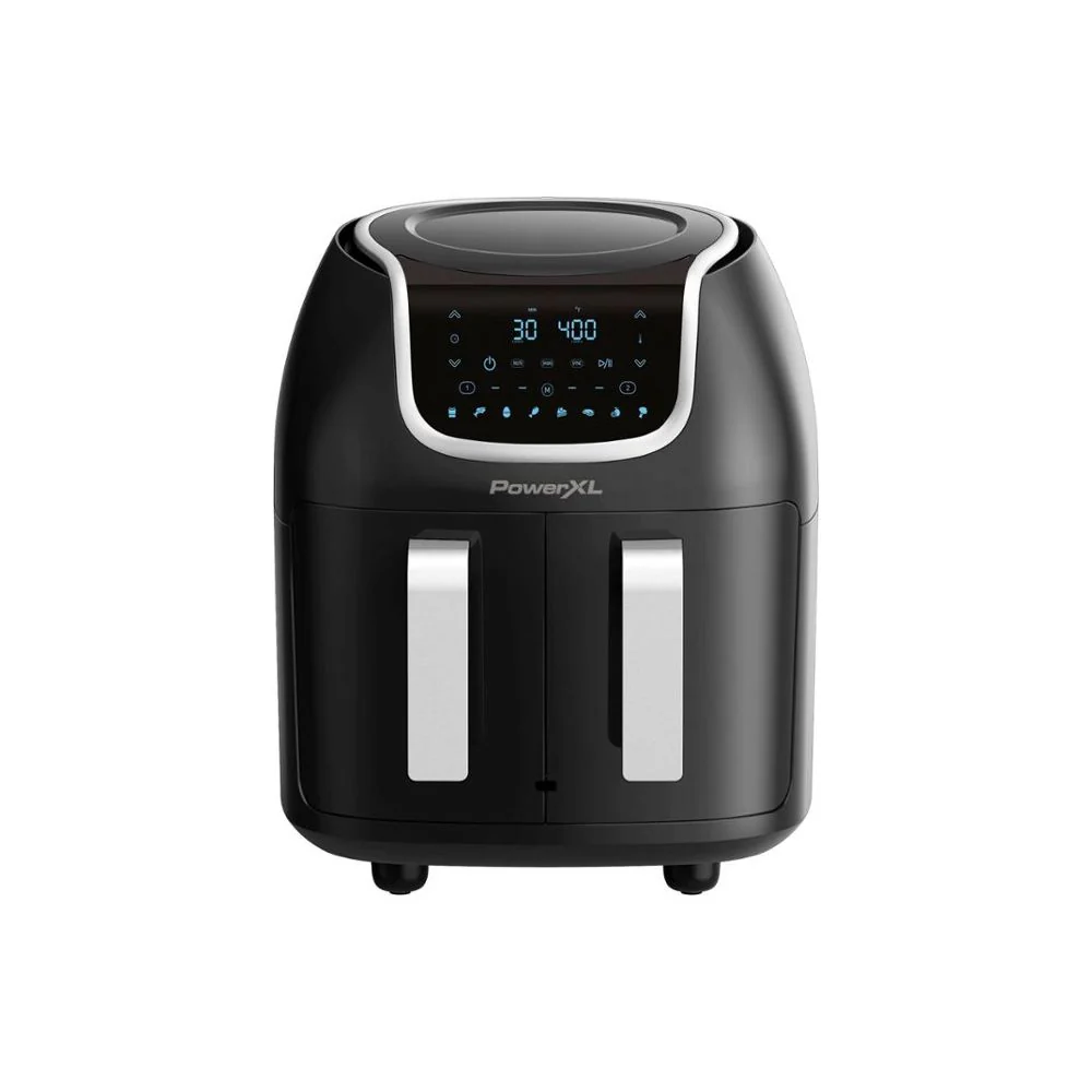 PowerXL PXLDB-PRO 9 QT Digital Air Fryer with Dual Basket - black