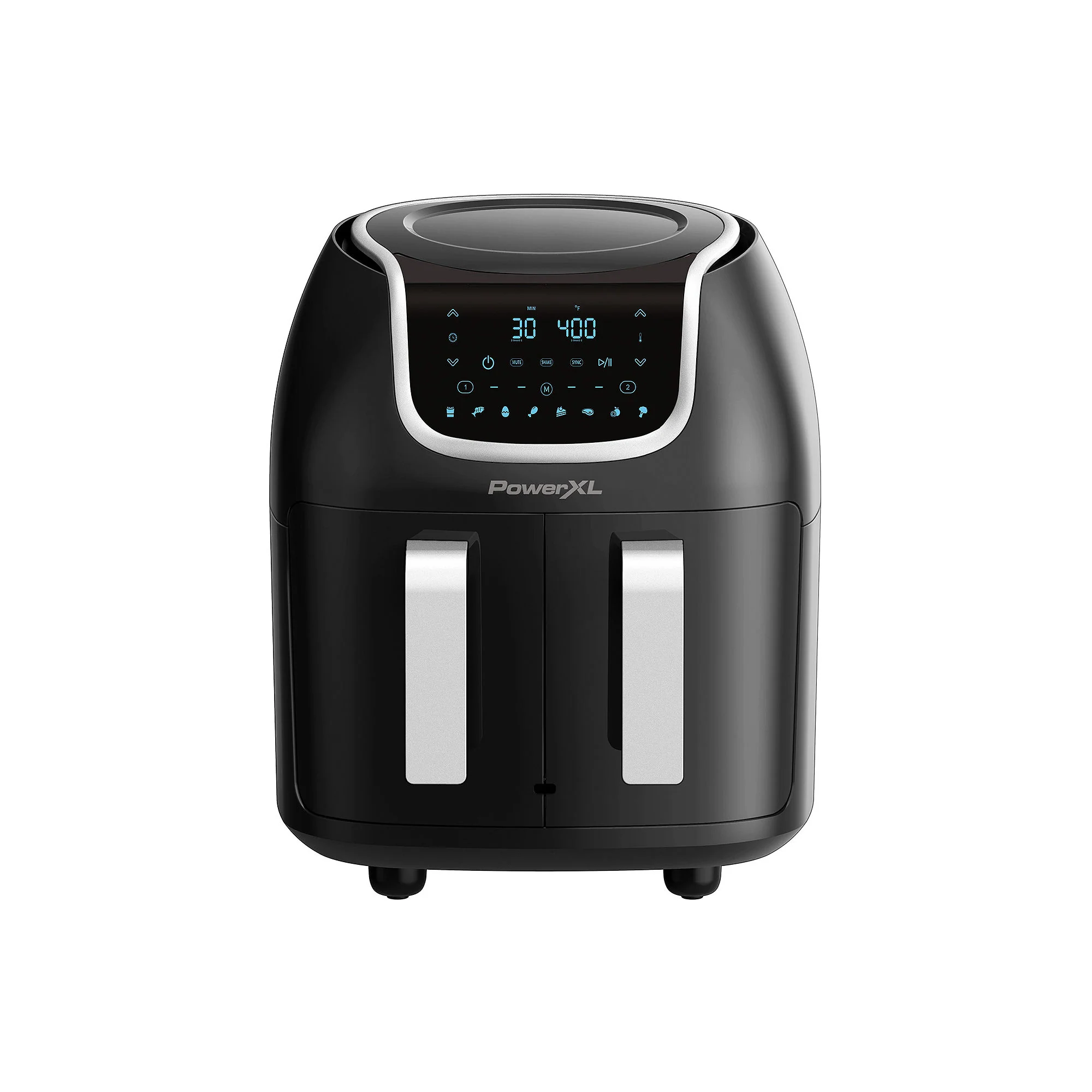 PowerXL PXLDB-PRO 9 QT Digital Air Fryer with Dual Basket - black - Image 2