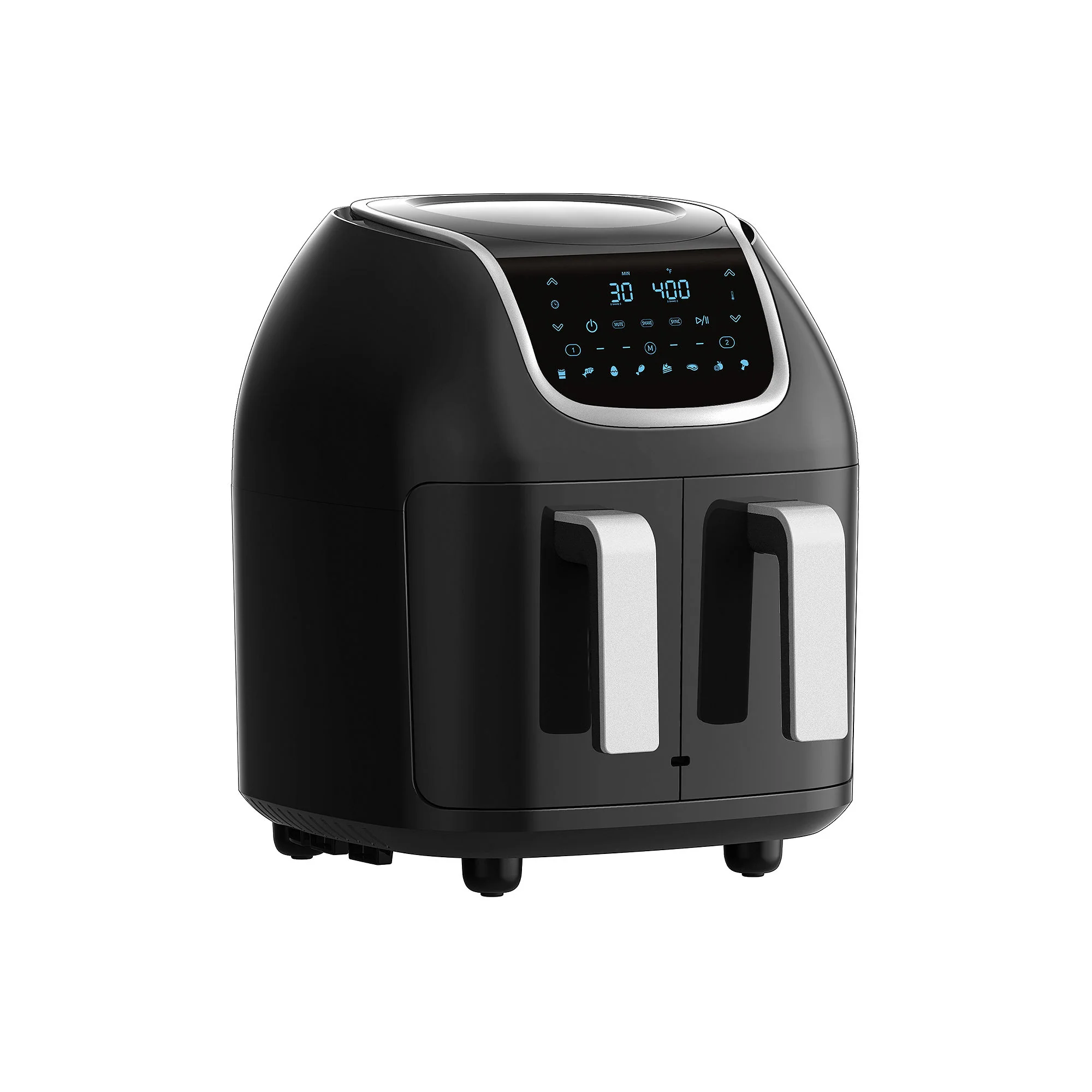 PowerXL PXLDB-PRO 9 QT Digital Air Fryer with Dual Basket - black - Image 6