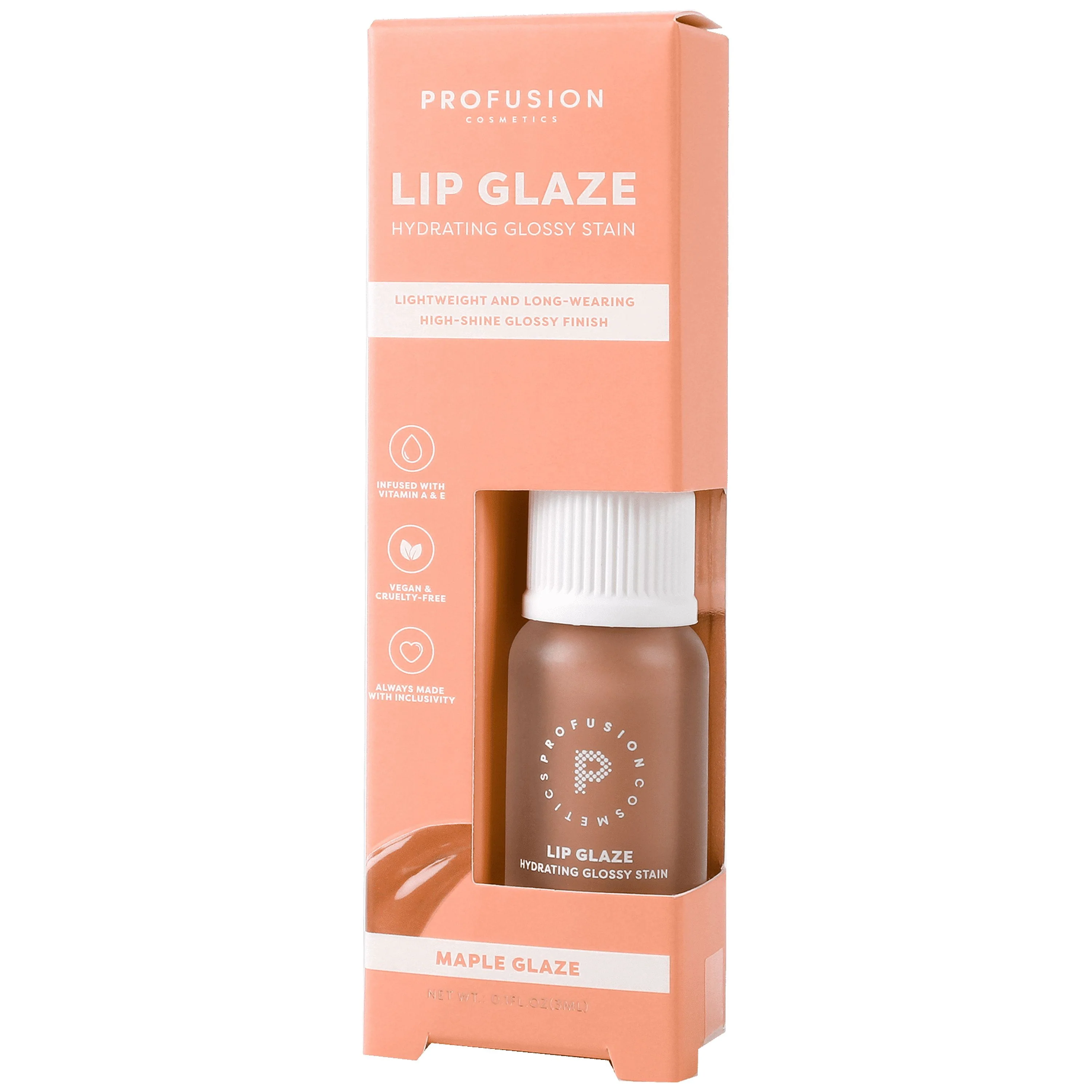 Profusion Cosmetics Lip Glaze Hydrating Tinted Lip Gloss with Vitamins A & E, Buildable Color, Long-Wearing Glossy Finish, Lychee Glaze - Image 5