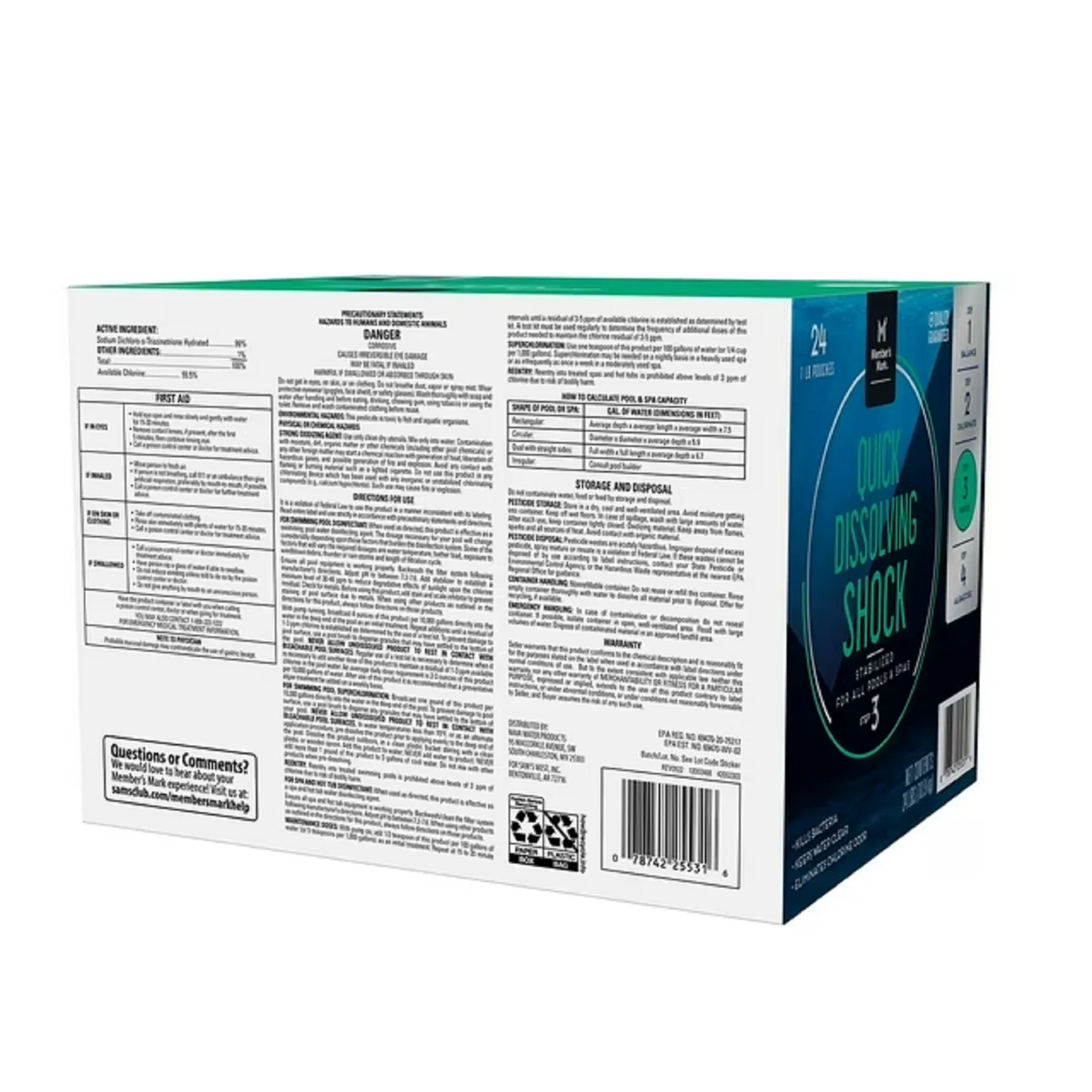 Quick Dissolving Shock Stabilizer 1 lb, 24p - Image 2