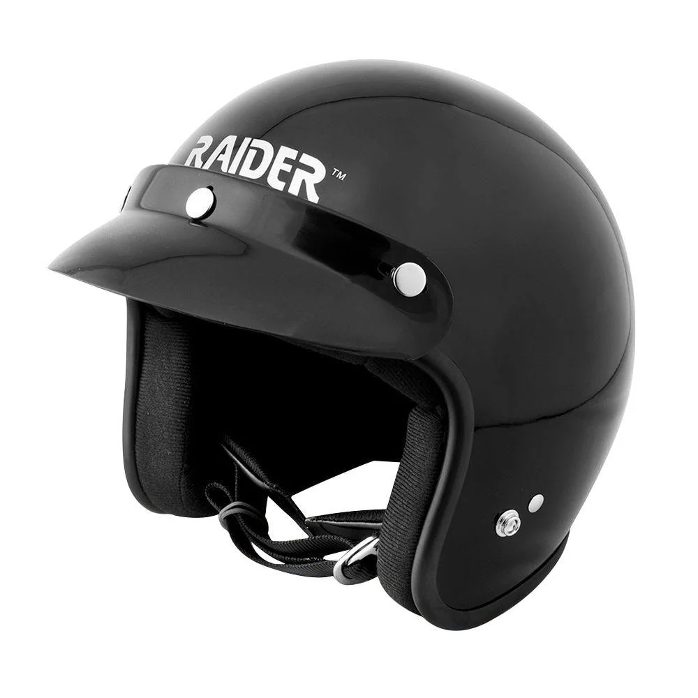 Raider Open Face Helmet - M - Black - Image 4