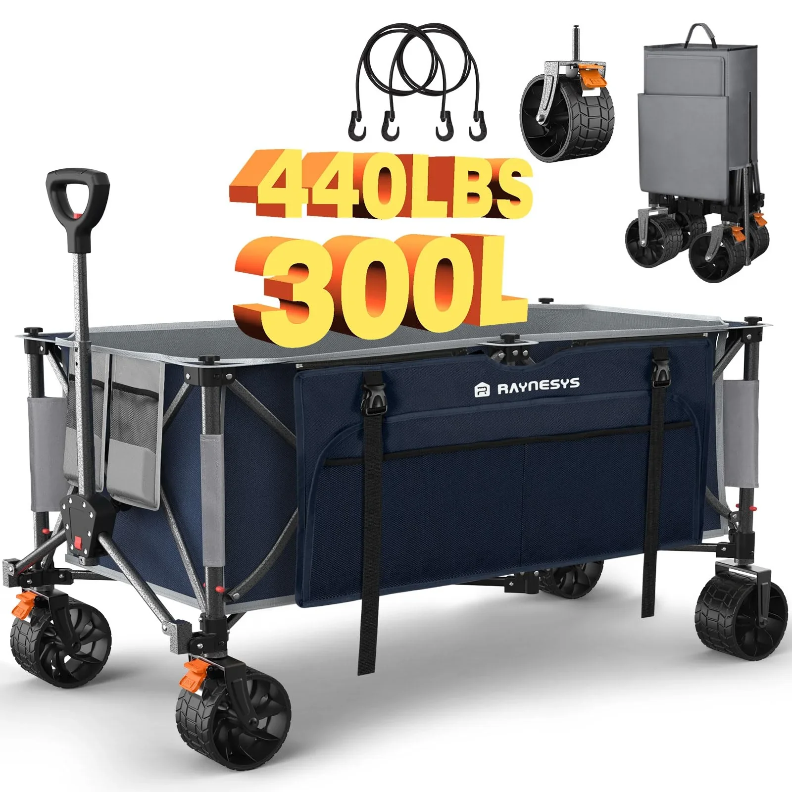 Raynesys Heavy Duty Collapsible Wagon Cart - Image 2