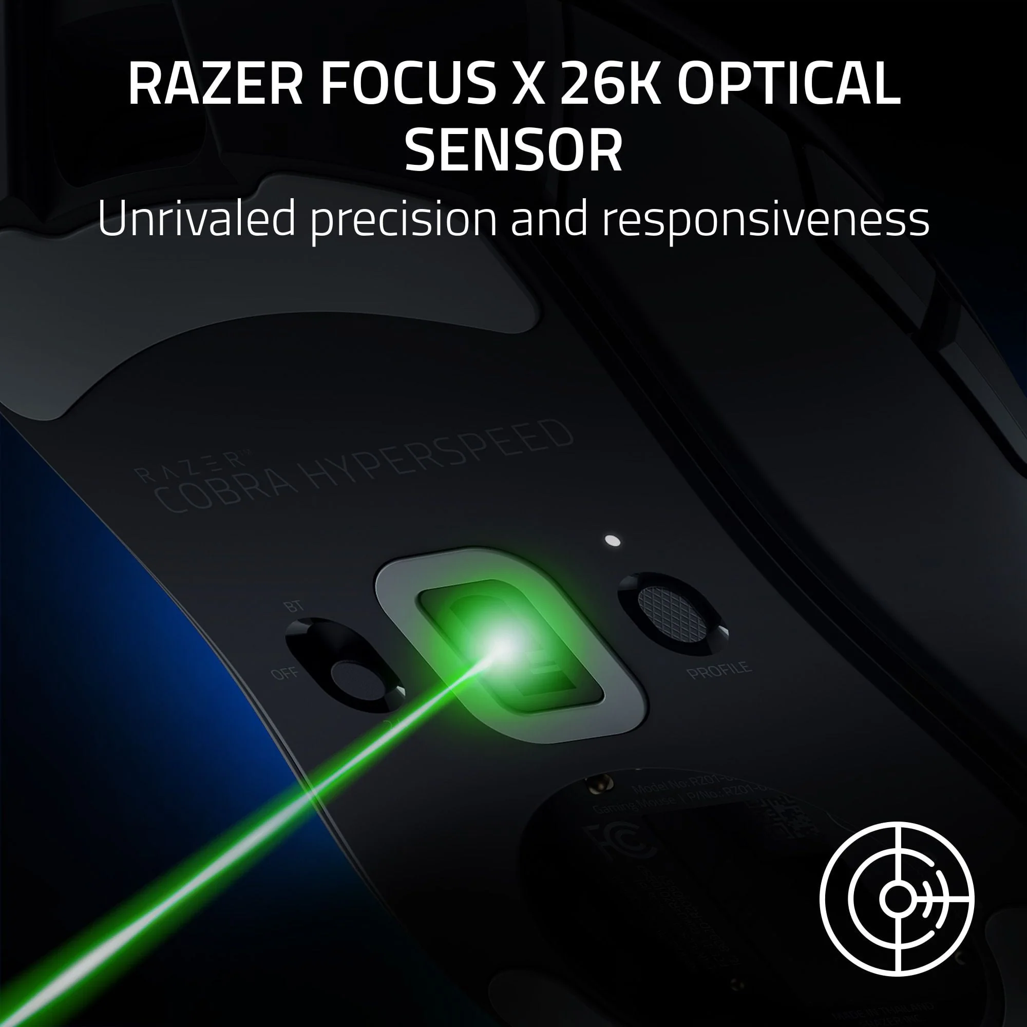 Razer Cobra HyperSpeed Wireless Gaming Mouse, 26K Optical Sensor, Gen-4 Optical Switches, 9 Programmable Controls, 4-Zone Chroma RGB Lighting, Black - Image 6